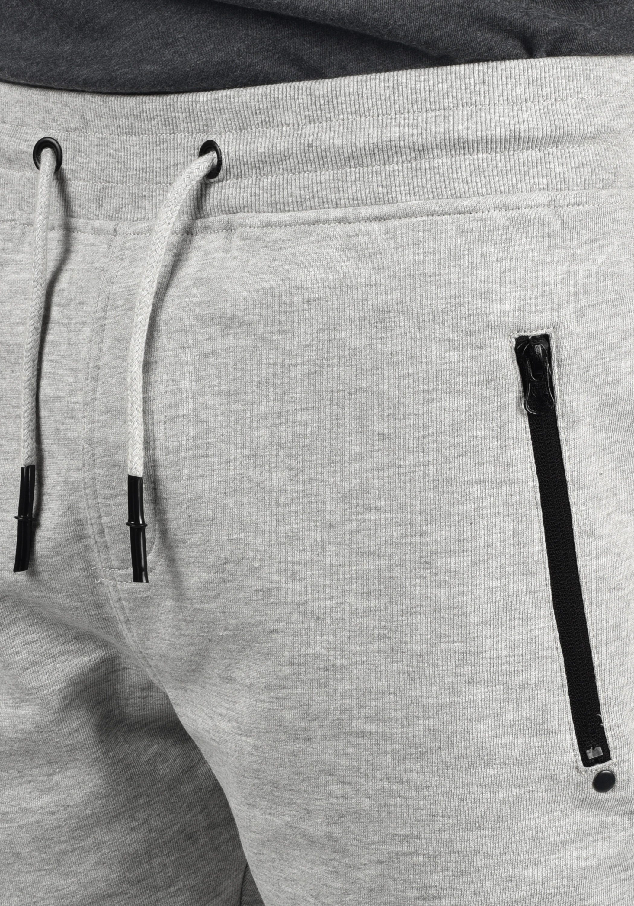 !Solid Sweatshorts Grey kurze Melange SDTaras (8242) Light mit Reißverschlusstaschen Hose