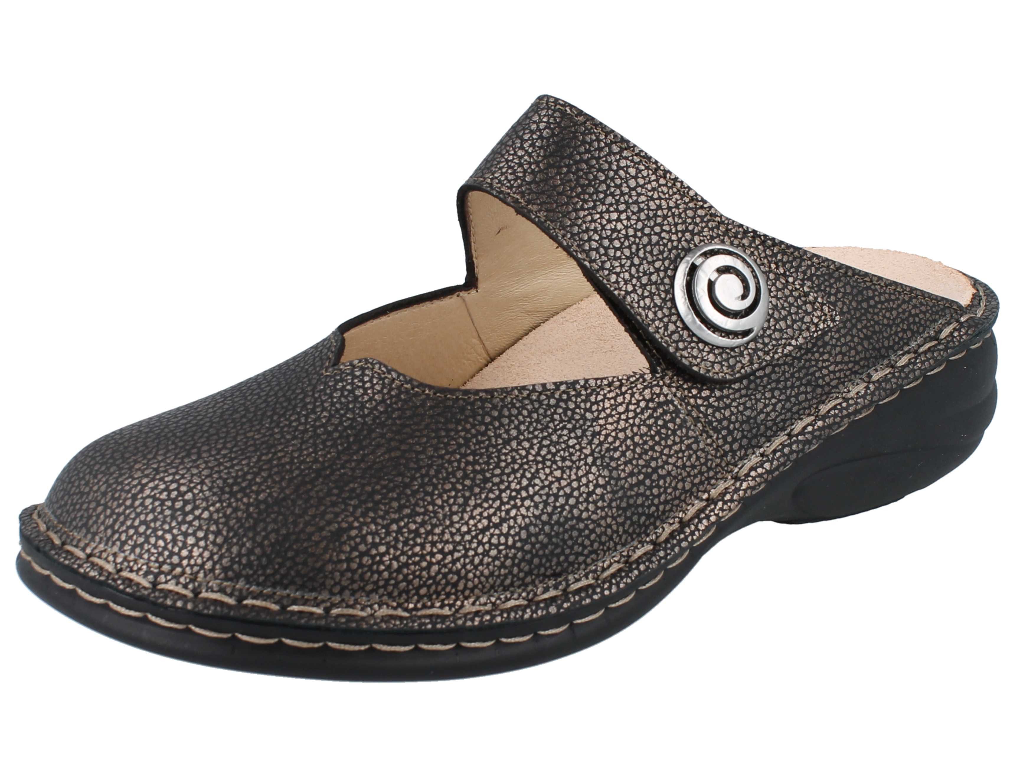 Finn Comfort FINN COMFORT Canaro Damen Clog kupfer Glattleder genarbt - Größe: 39 Clog Wechselfußbett