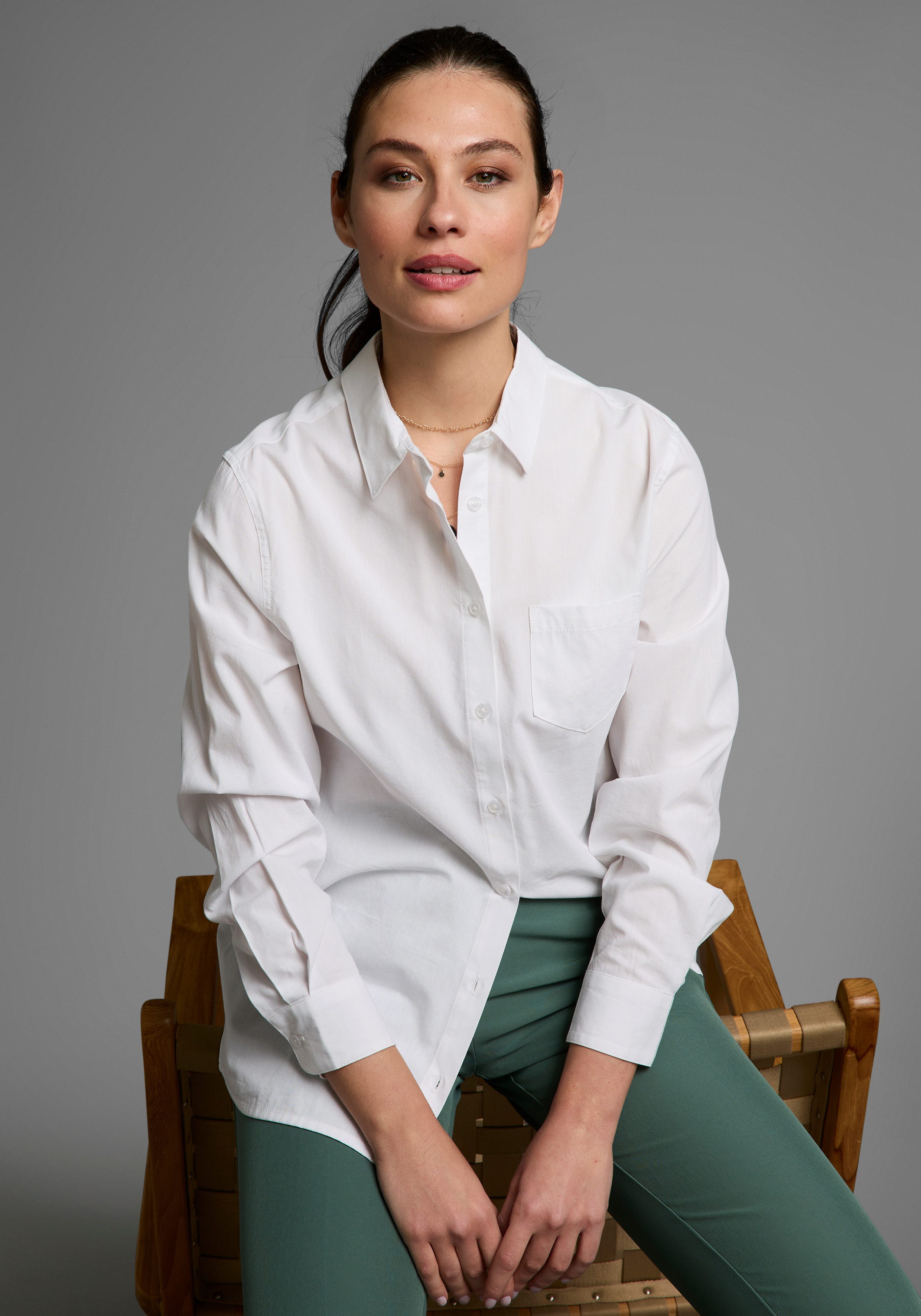 Laura Scott Longbluse mit Brusttasche günstig online kaufen