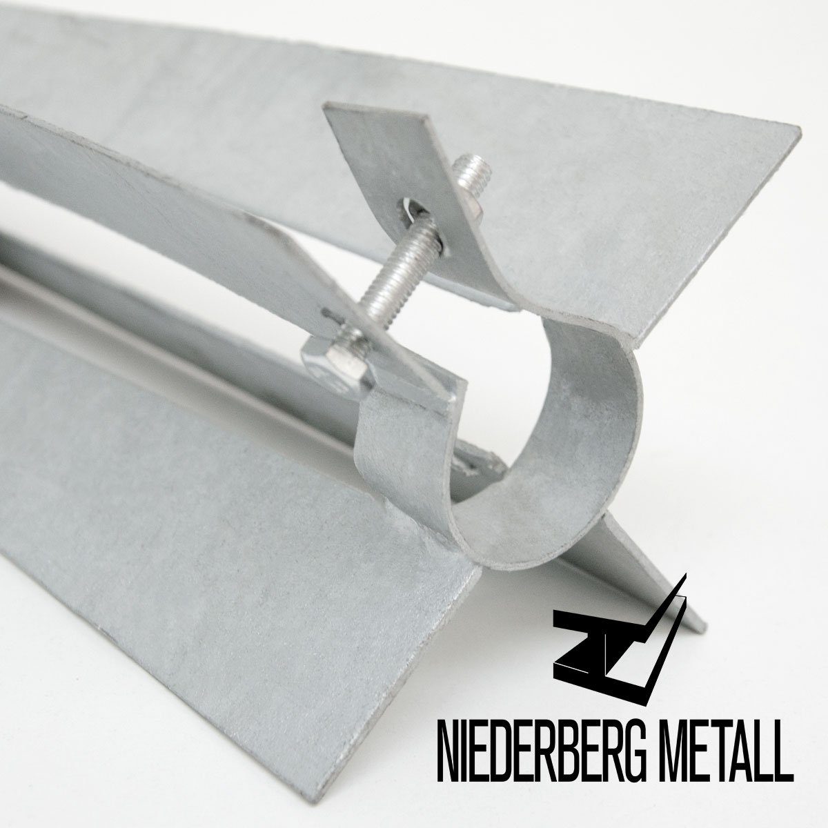 Einschlaghülse, Klemmschelle Bodenhülse Metall Einschlagbodenhülse Metall Bodenhülse 50cm mit Ø36mm Niederberg