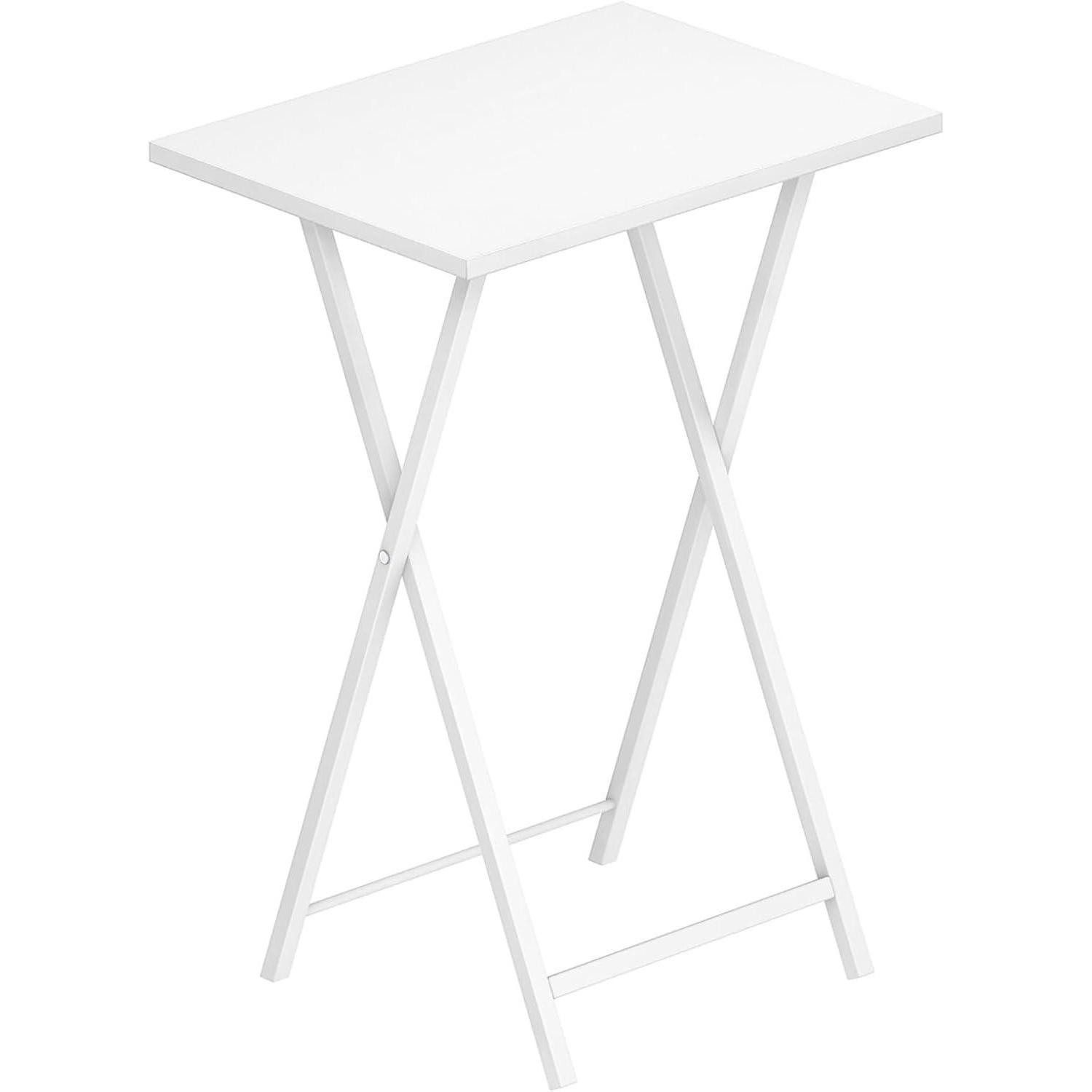 LuxusKollektion Klapptisch Beistelltisch Klappbar Tablett Industriestil Montierbar Weiß 1