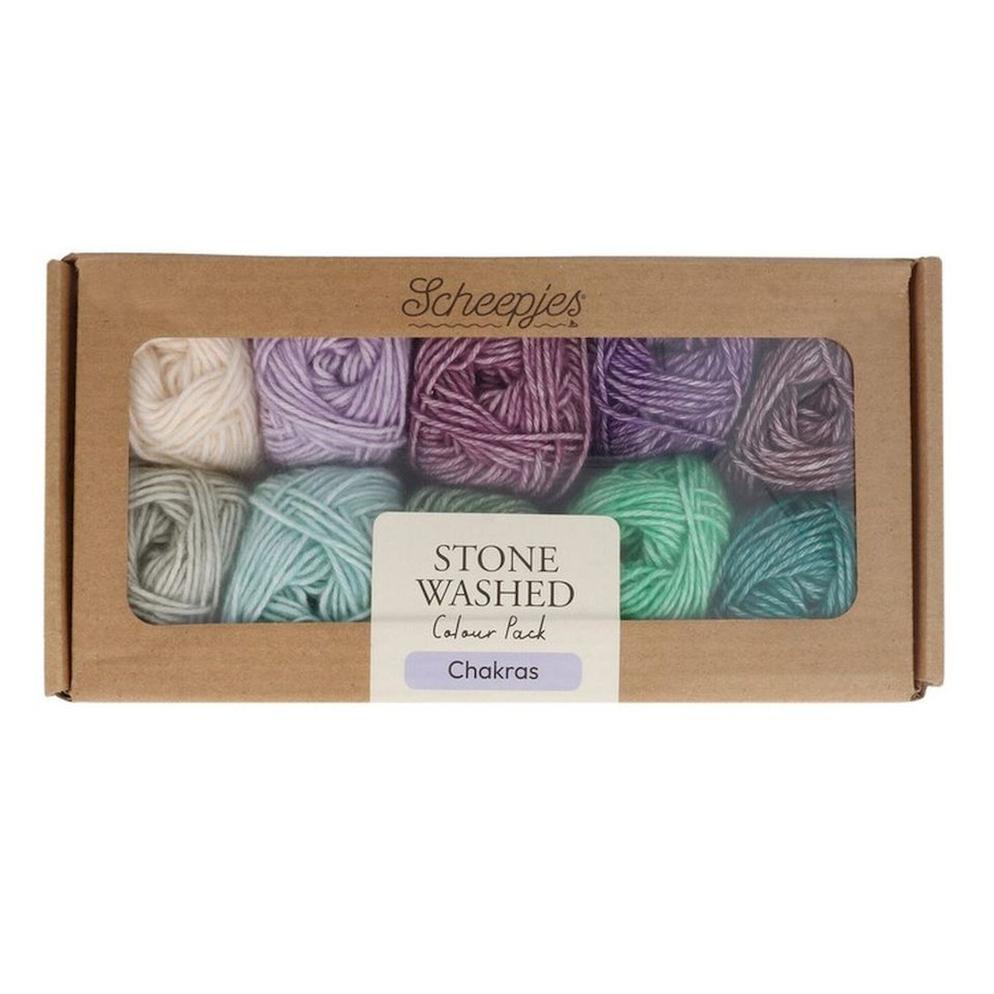 Scheepjes Stone Washed Colour Pack - 10 Knäule Häkelwolle, 65 m
