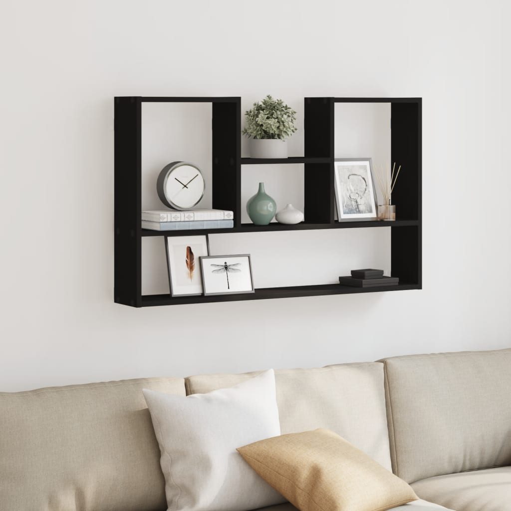 vidaXL Regal Wandregal Schwarz 99x15x60 cm günstig online kaufen