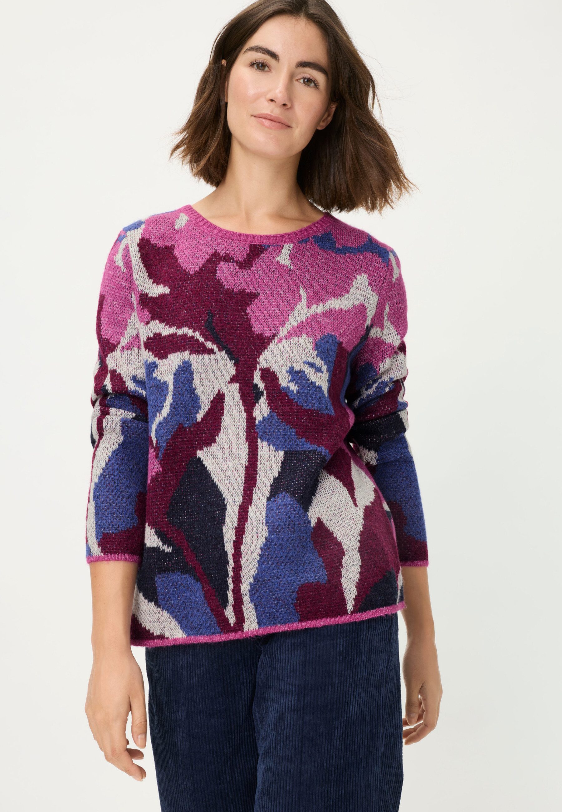 Olsen Strickpullover Pullover mit Panneaux-Design
