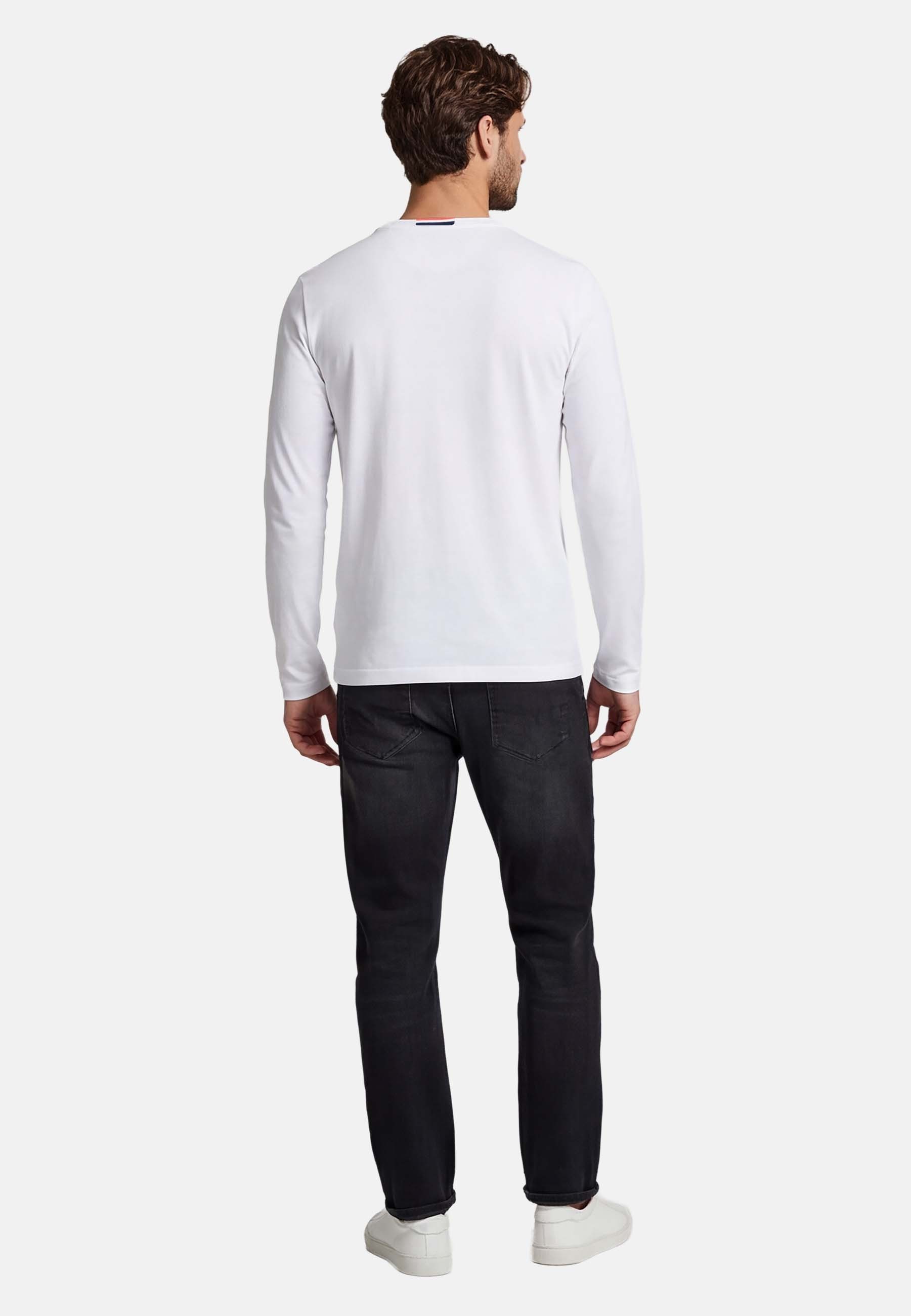 U.S. Polo Assn. Longsleeve USAaron – Herren Langarmshirt mit Logo-Stickerei Aus 100 % Baumwolle, mit Rundhalsausschnitt und klassischer Passform