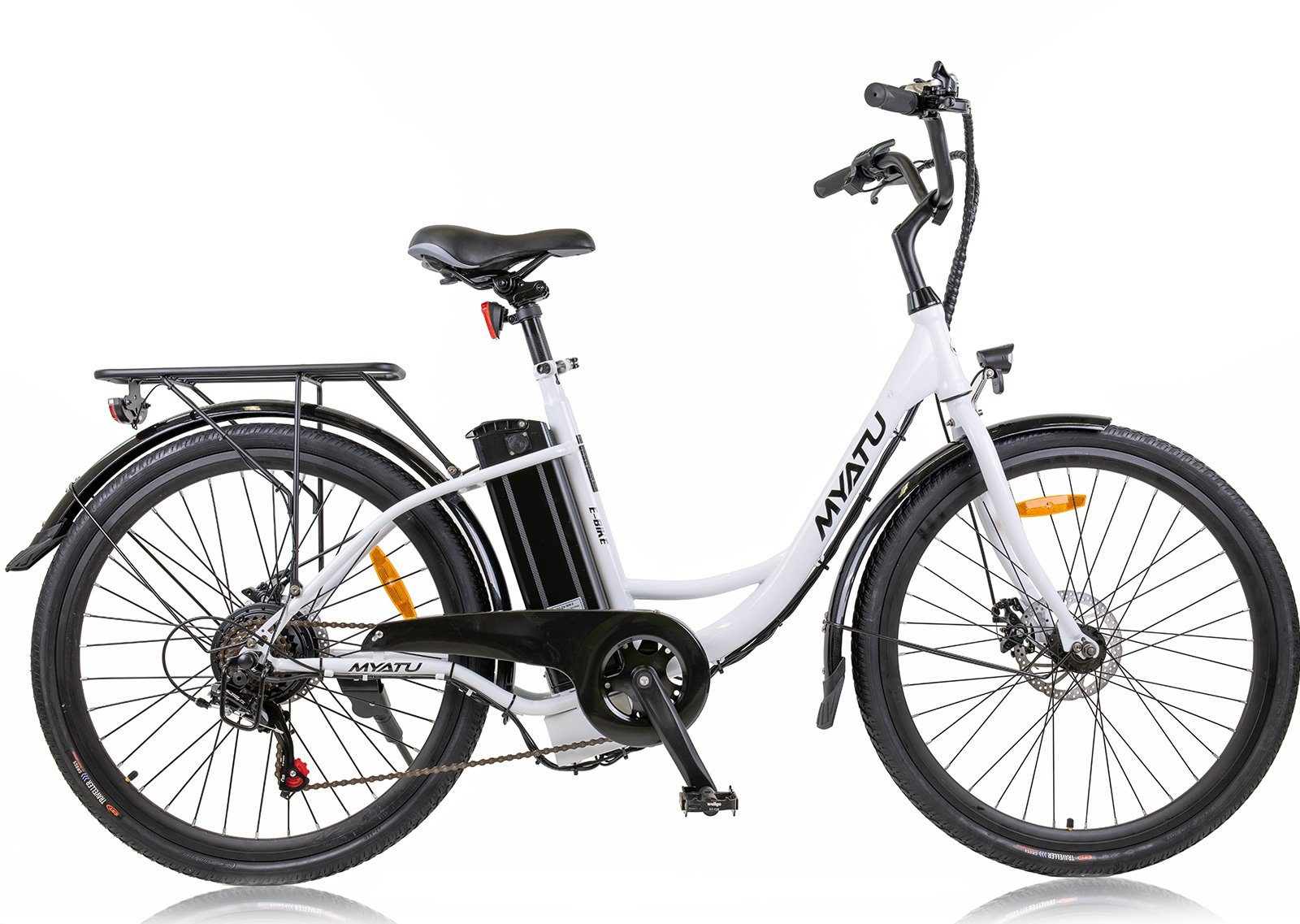 Myatu EBike »26 Zoll CityPedelec für Damen, Elektrofahrrad mit 12,5Ah Akku«, 6 Gang Shimano