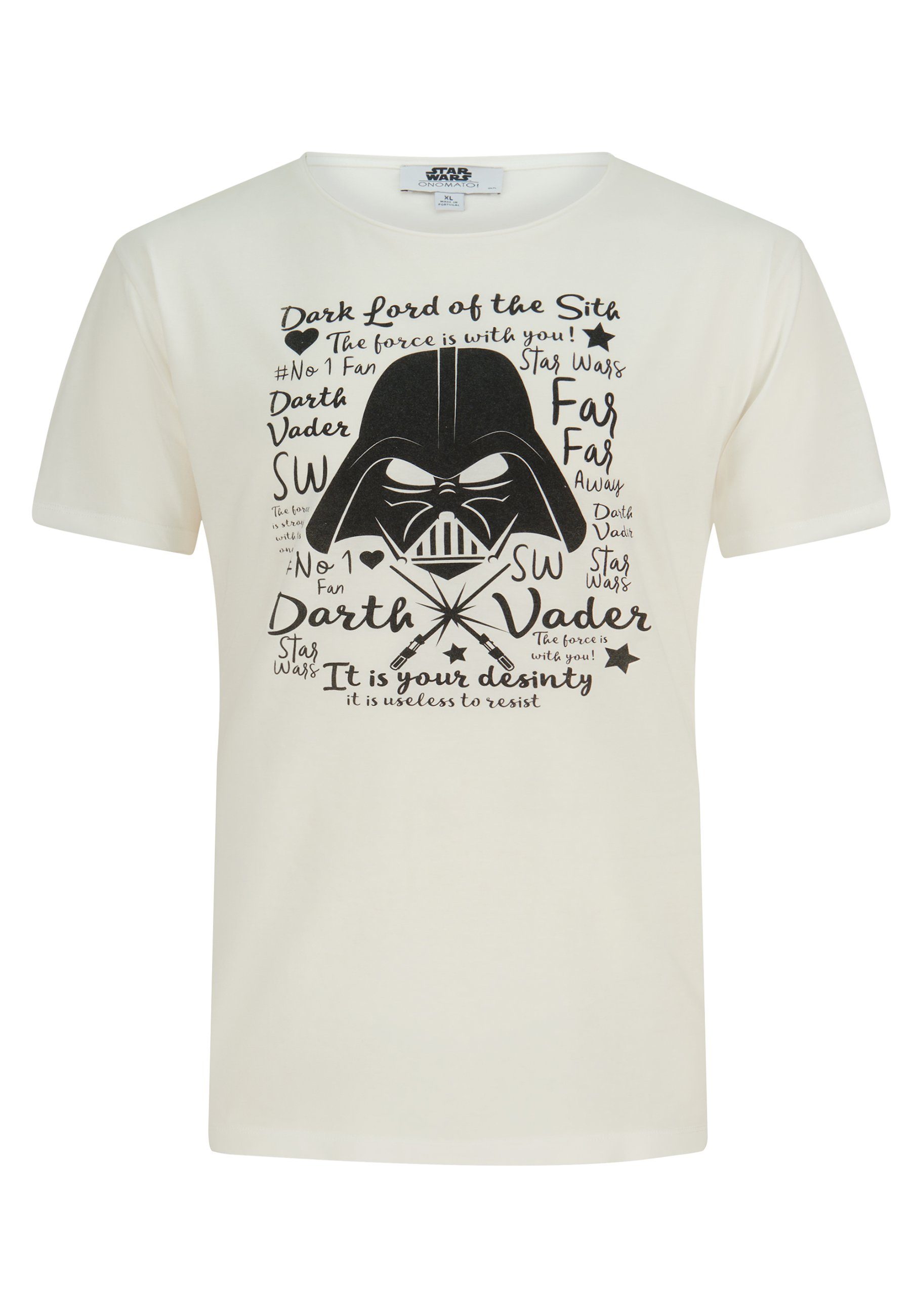 ONOMATO! T-Shirt Star Wars Darth Vader Herren T-Shirt Kurzarm-Shirt