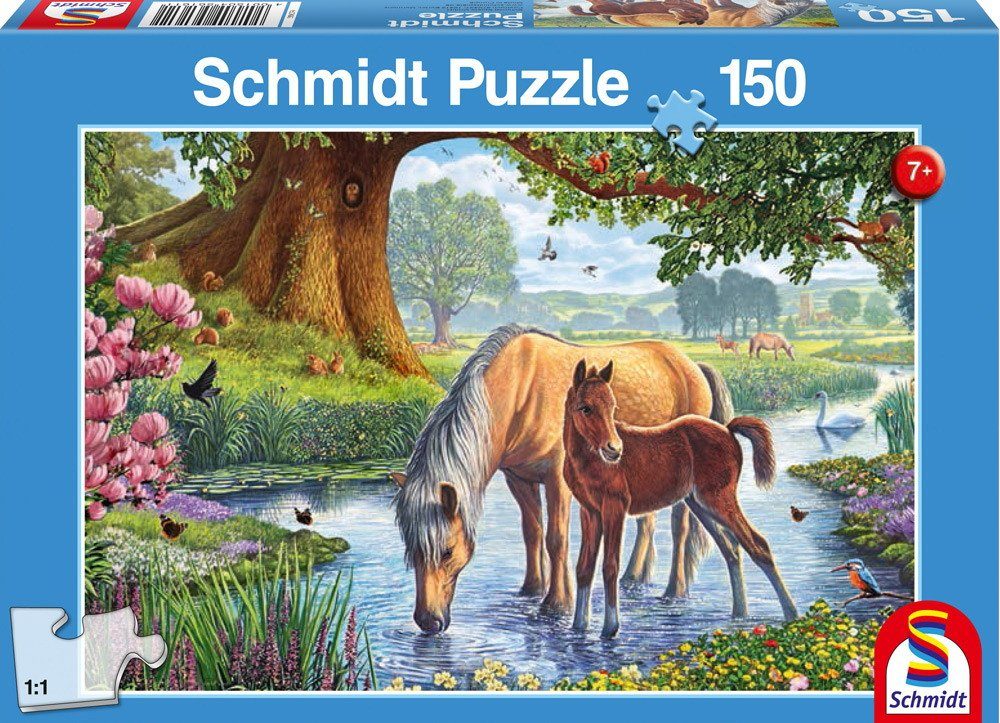 Schmidt Spiele Puzzle 150 Teile Schmidt Spiele Kinder Puzzle Pferde am Bach günstig online kaufen