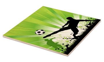 Posterlounge Holzbild TAlex, Fussballspieler, Digitale Kunst