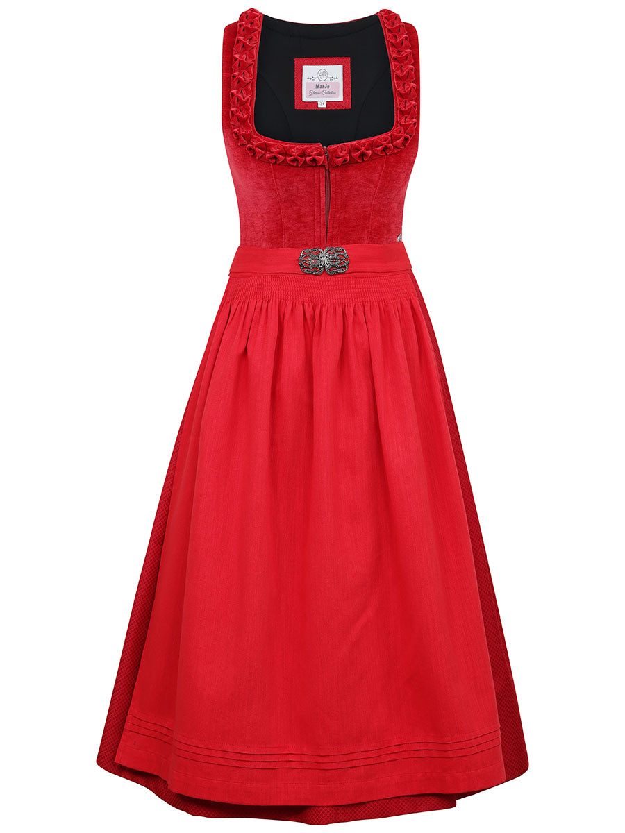MarJo Dirndl Dirndl Polling 70cm Länge feuerrot