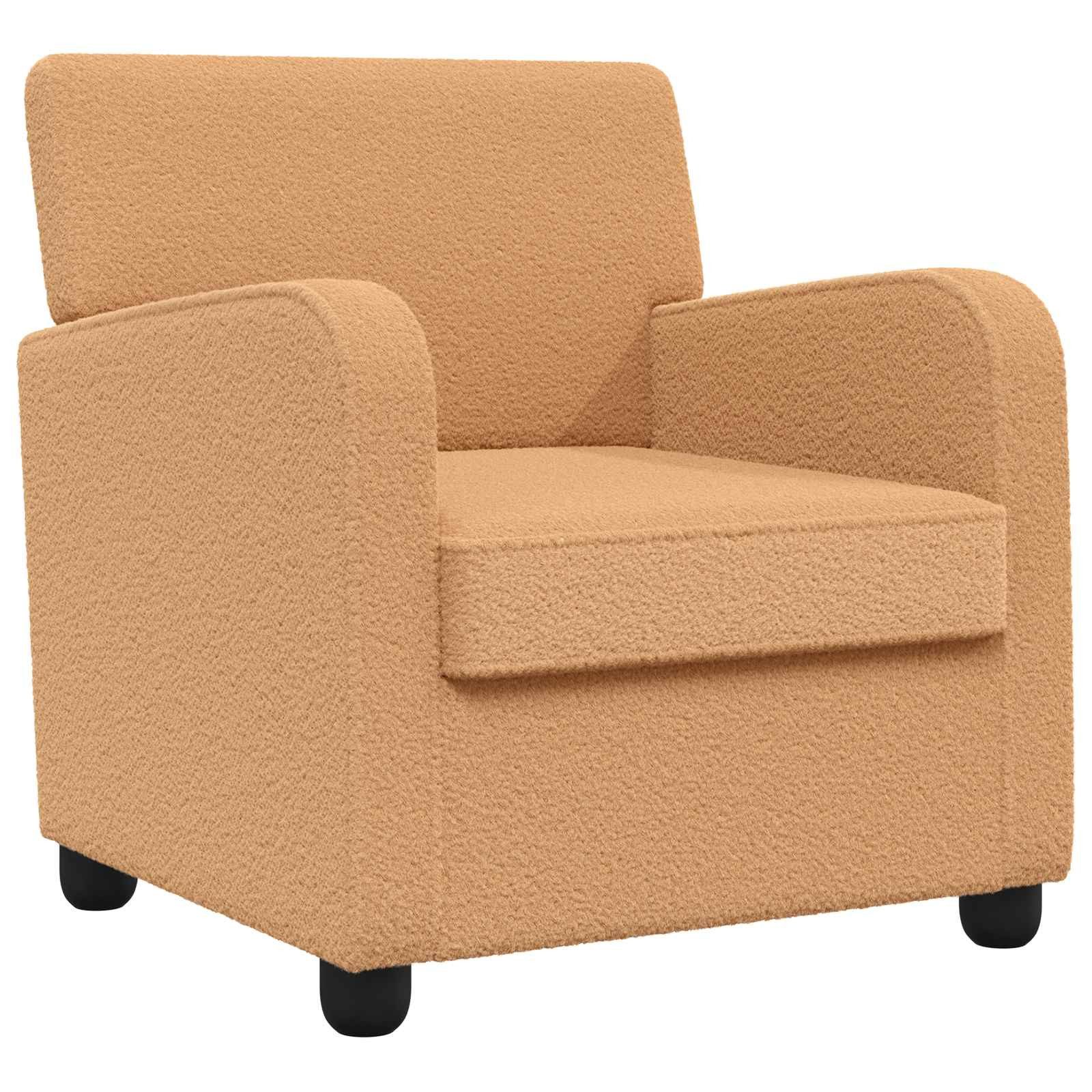 vidaXL Sessel Sessel Beige Lammfell-Imitat (1-St)