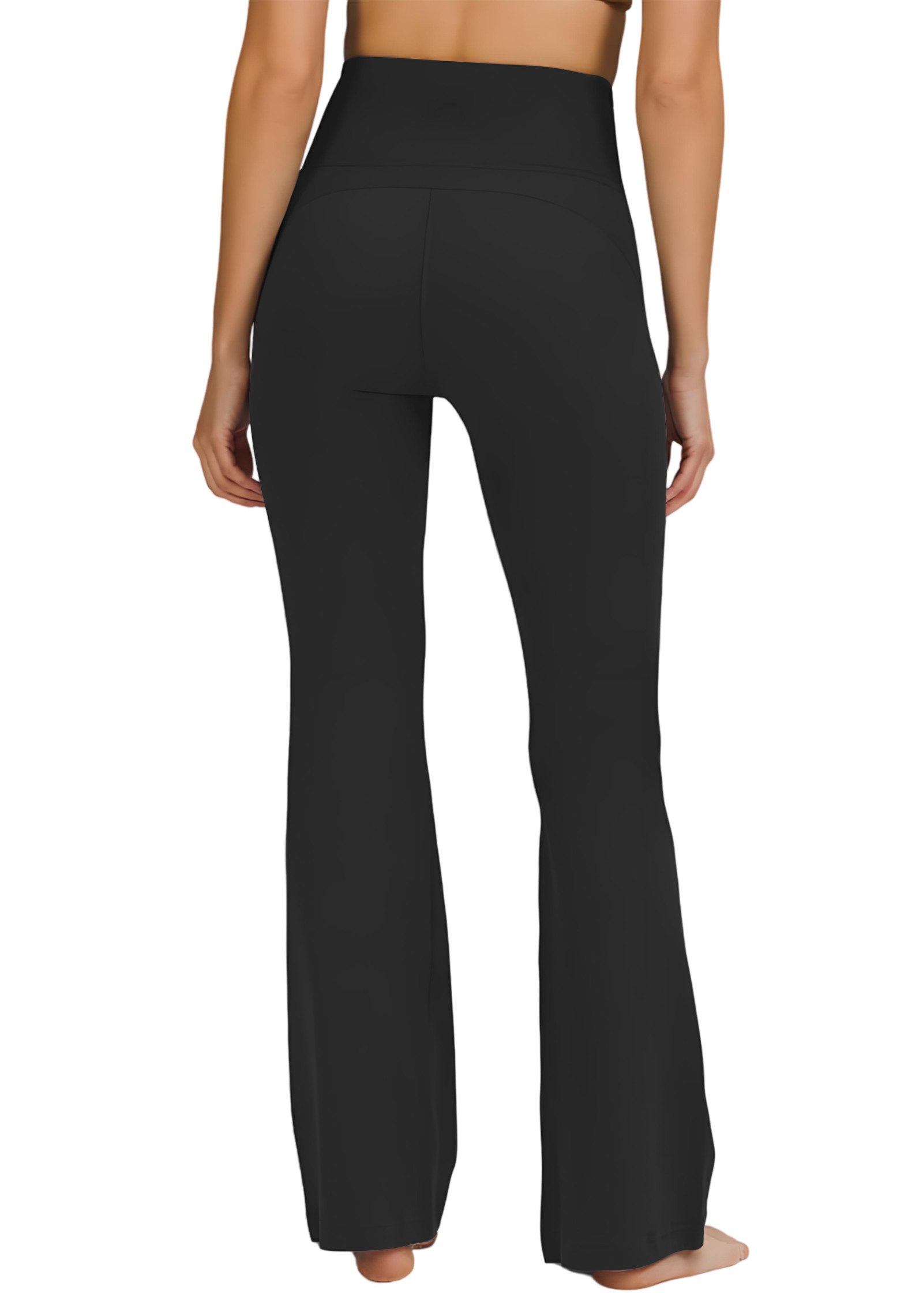 YI Schlaghose Flared Yogahose Damen Leggings High Waist Schlaghose Leggins günstig online kaufen