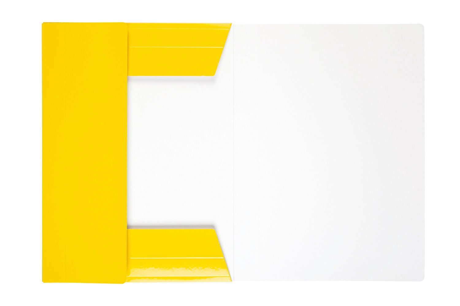 Idena Organisationsmappe Idena 10372 - Postmappe DIN A4, Glanzkarton mit Gummizug, gelb, 1