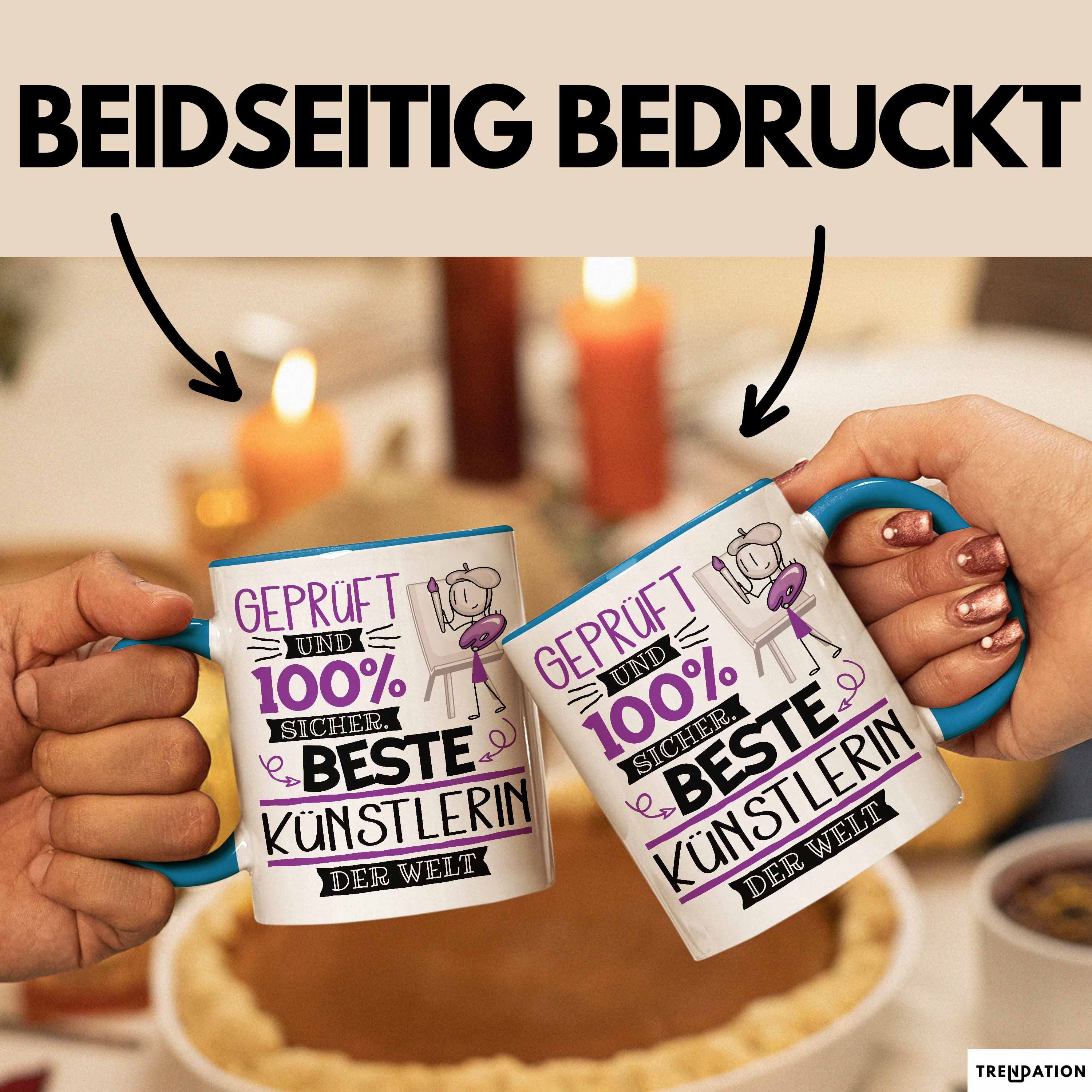 Trendation Tasse Beste Künstlerin Der Welt Tasse Geschenk für Eine Künstlerin Geprüft