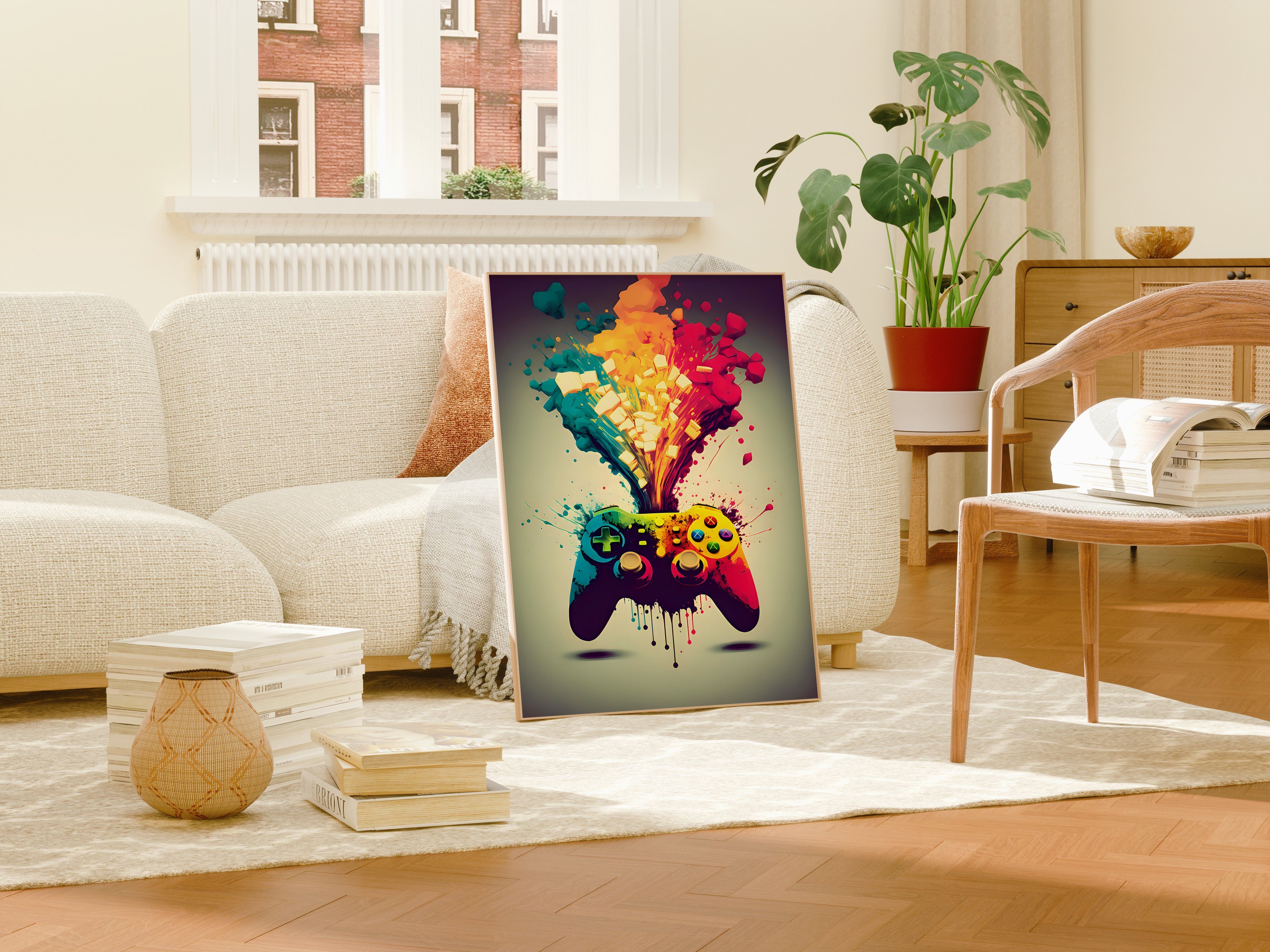 JUSTGOODMOOD Poster Premium ® Gamer Controller · ohne Rahmen – Bild 4 von 5