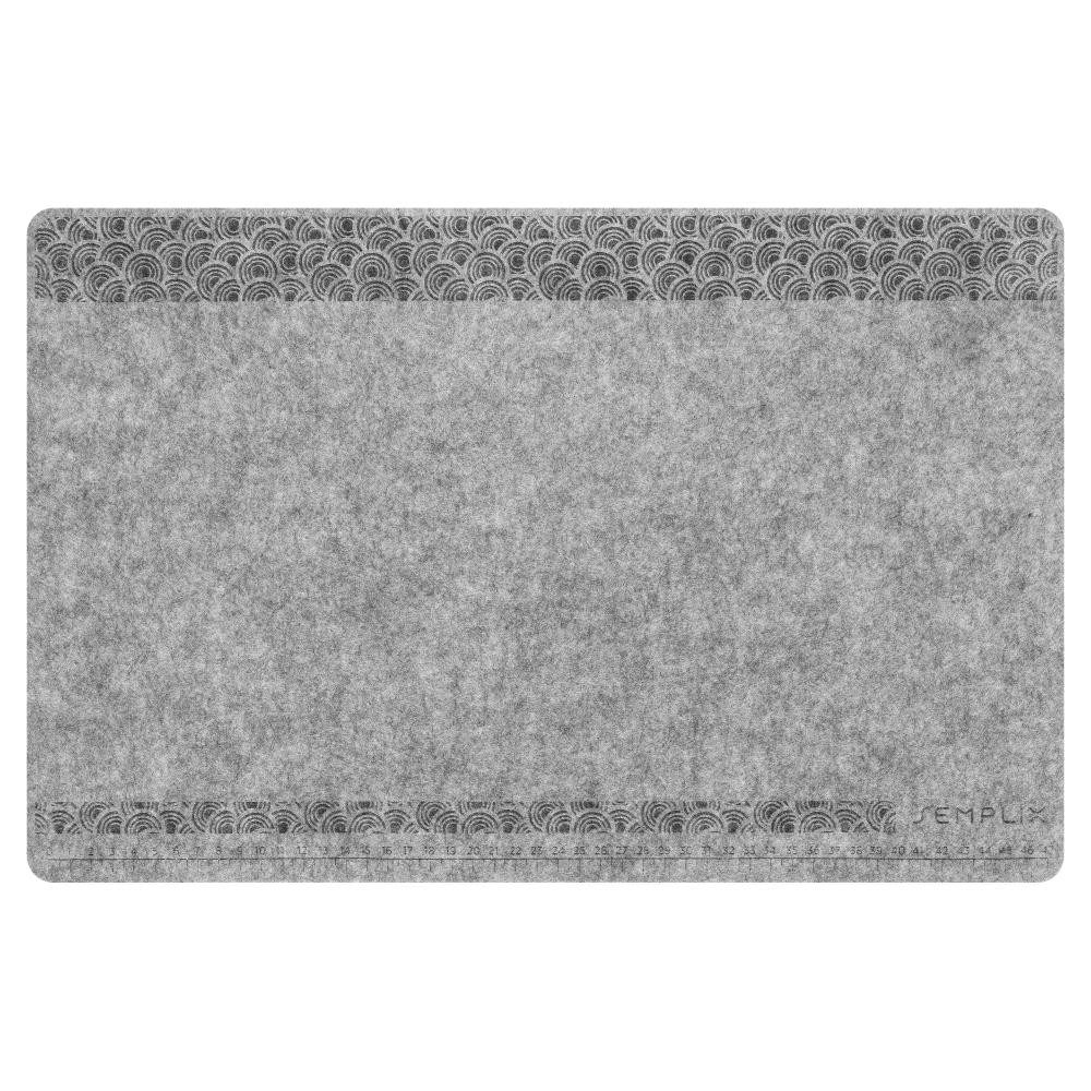 Semplix Nähmaschinentasche - Maschinenunterlage Rutschhemmend grau-meliert