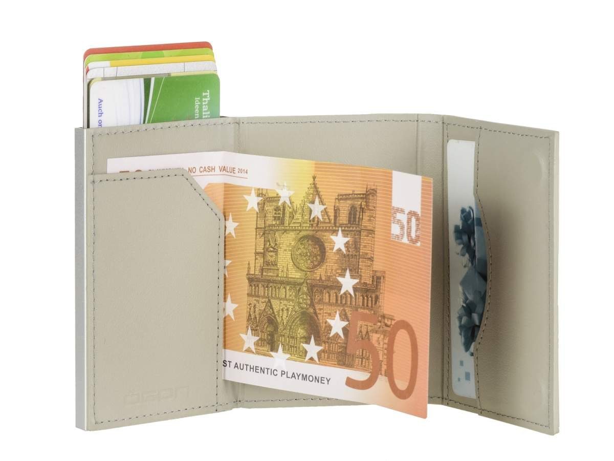 Ögon Kartenbörse, blaster-silver Alucase Cascade, RFID Kartenetui Minibörse, mit Schutz Kartenetui