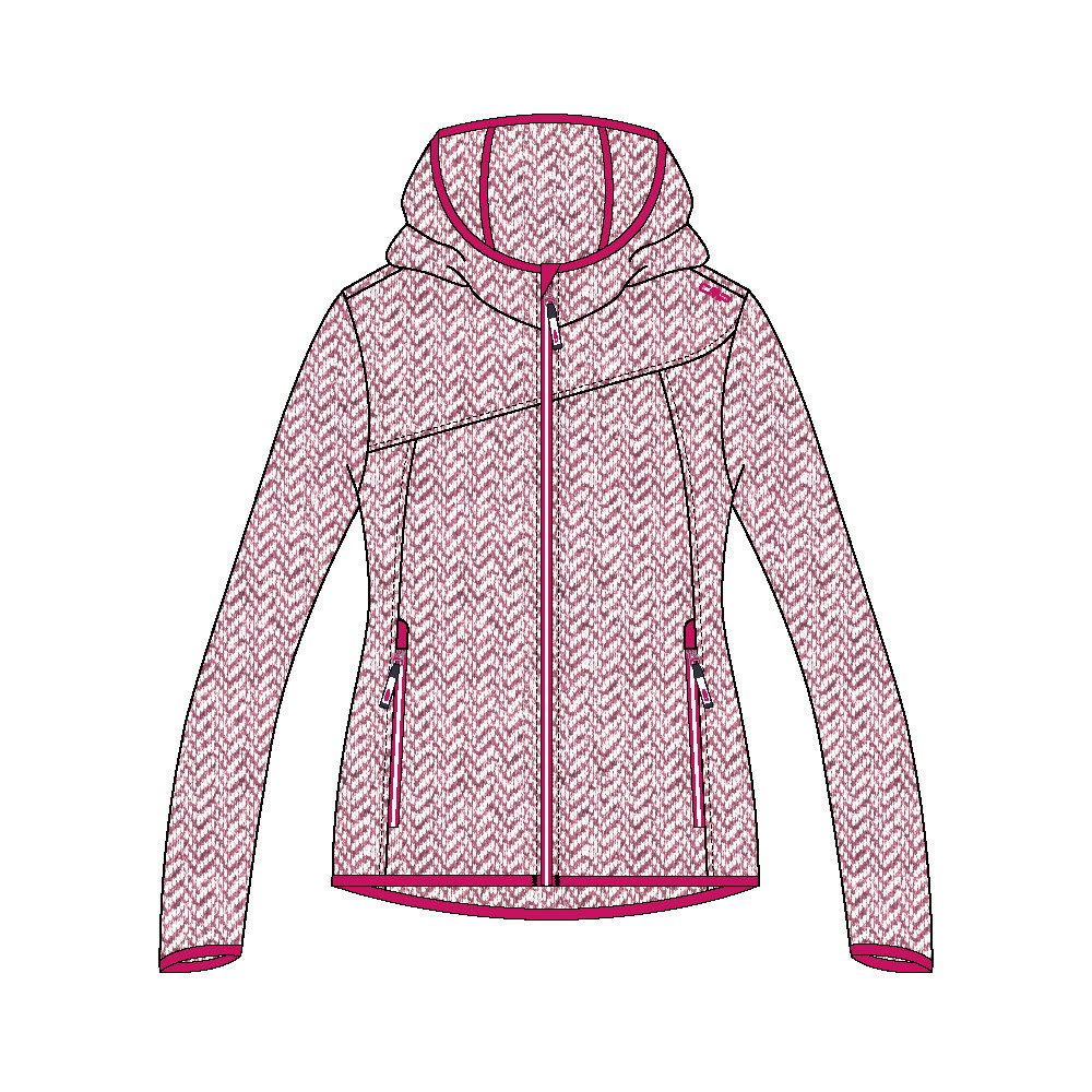 CMP Fleecejacke CMP Mädchen Fleecejacke G Fix Hood Jacket 33H1835