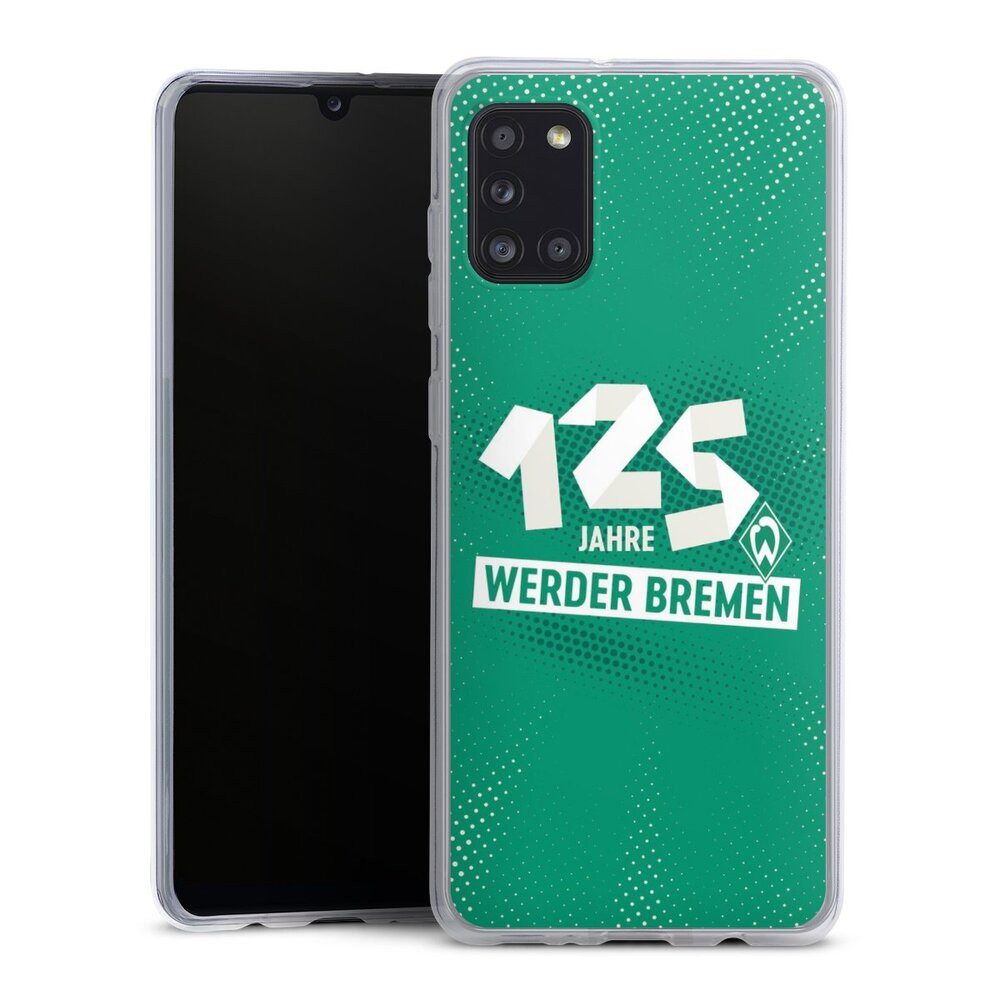 DeinDesign Handyhülle 125 Jahre Werder Bremen Offizielles Lizenzprodukt, Samsung Galaxy A31 Slim Case Silikon Hülle Ultra Dünn Schutzhülle