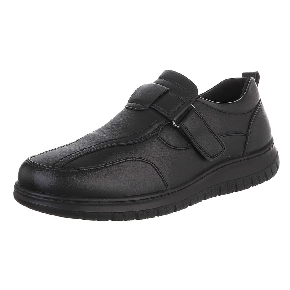 Coolwalk Herren Slip-on Freizeitschuh mit Klettverschluss Schnürschuh (92422706) Flach Halbschuhe in Schwarz