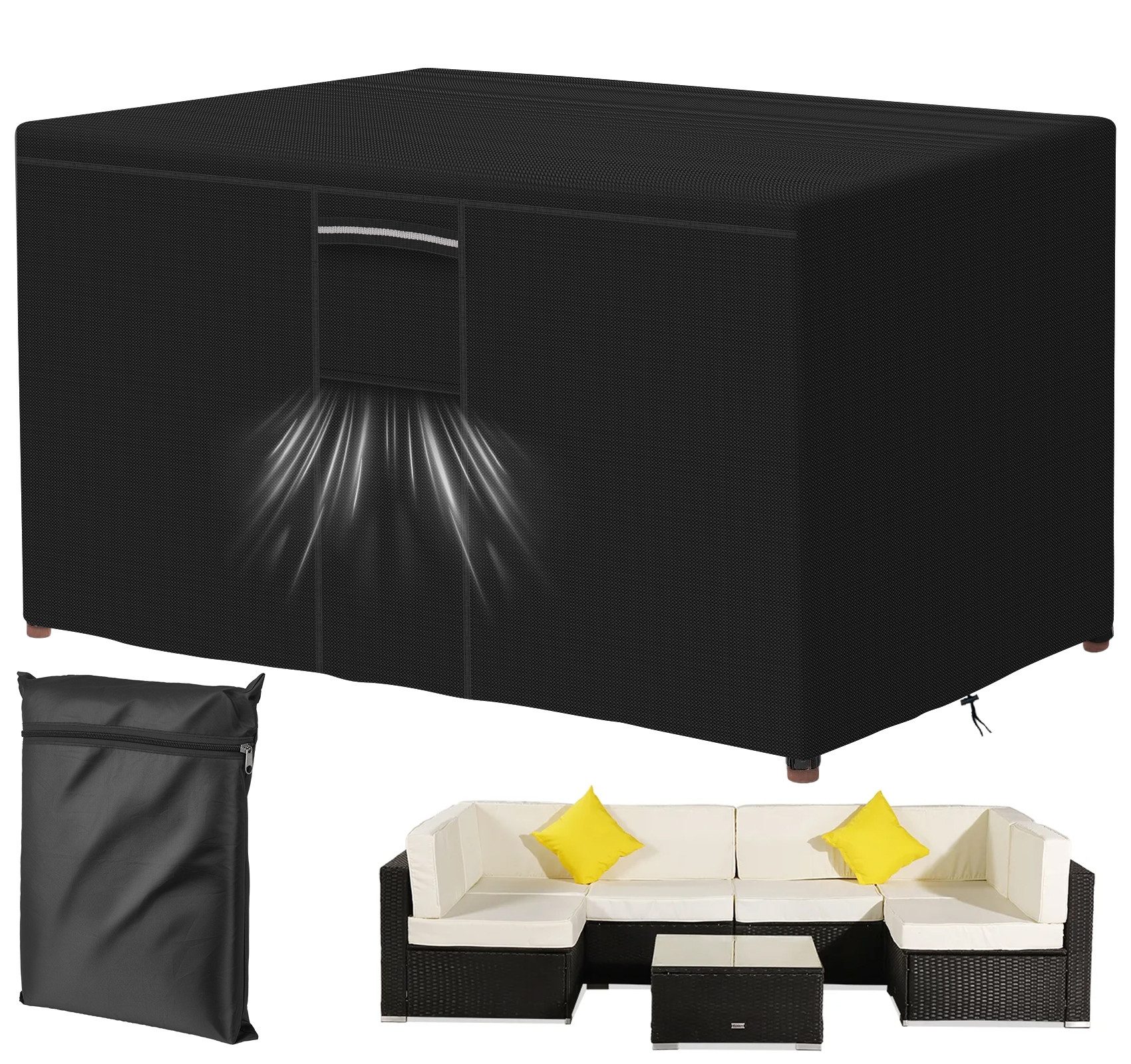 ElitVita Gartenmöbel-Schutzhülle Gartenmöbel Abdeckung Wasserdicht Winterfe günstig online kaufen