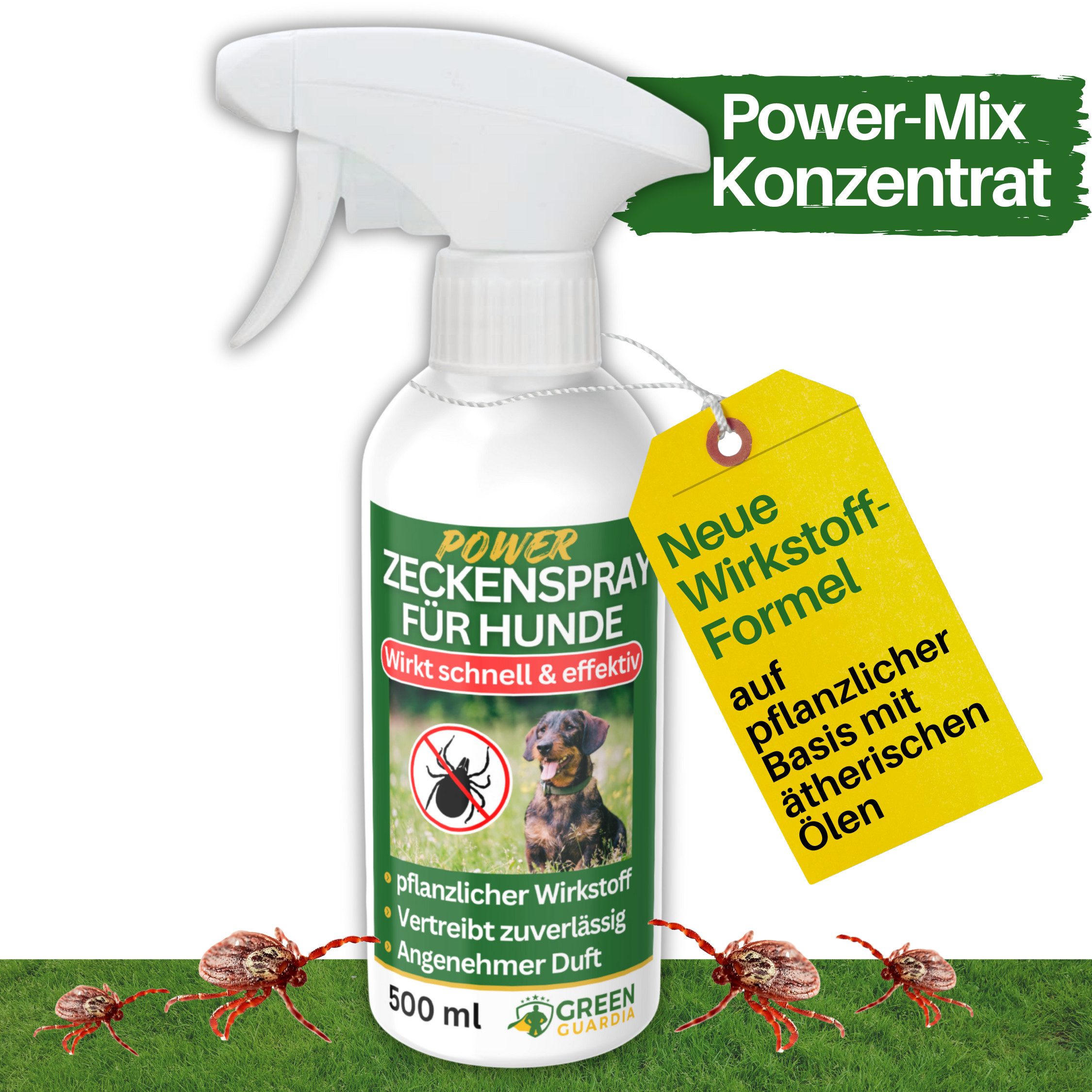 Insektenvernichter Zecken Abwehrspray Power-Konzentrat für Hunde, 500ml