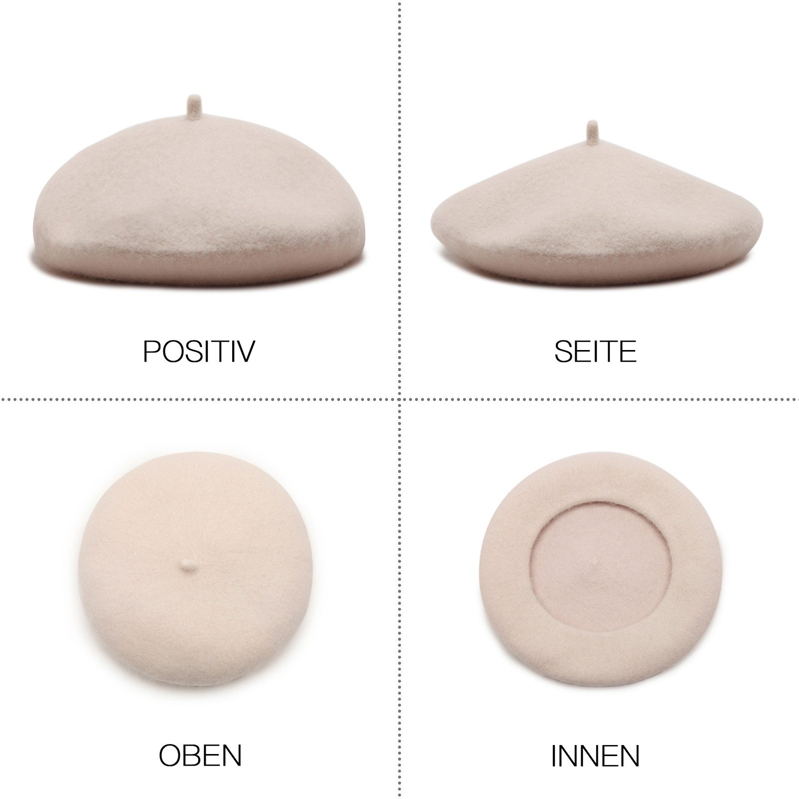 KONO Baskenmütze Damen Baskenmütze im französischen Stil, Beanie Cap aus warmer Wolle