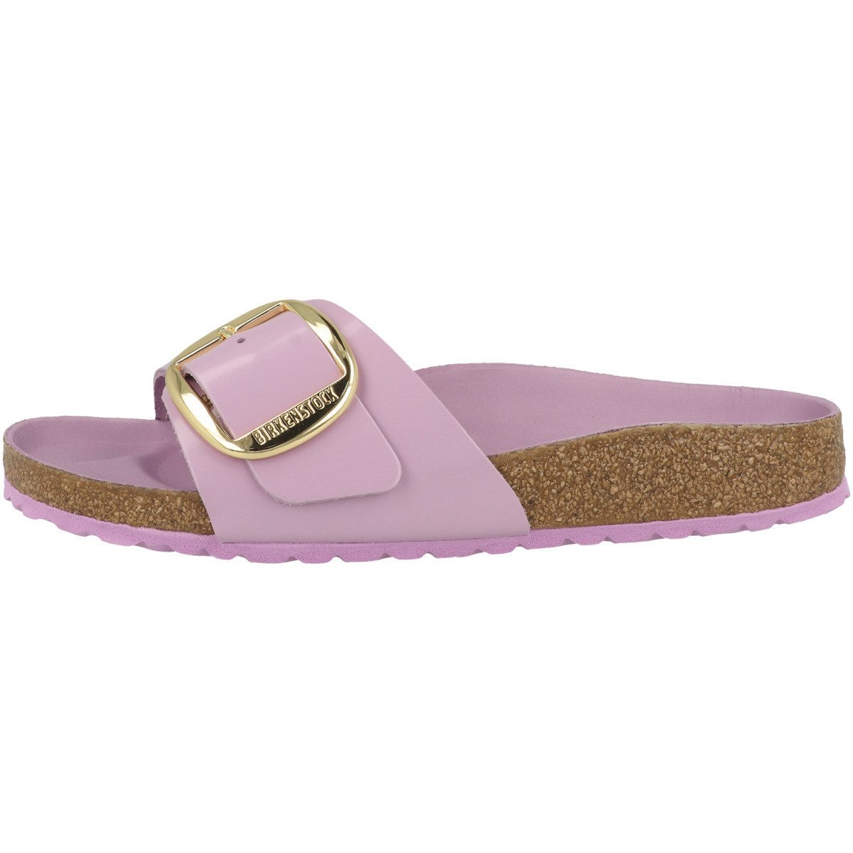 Birkenstock Madrid Big Buckle Gold Naturleder Lack schmal Sandale Sandaletten, Sommerschuhe, Badeschuhe, Riemchen, Schlappen