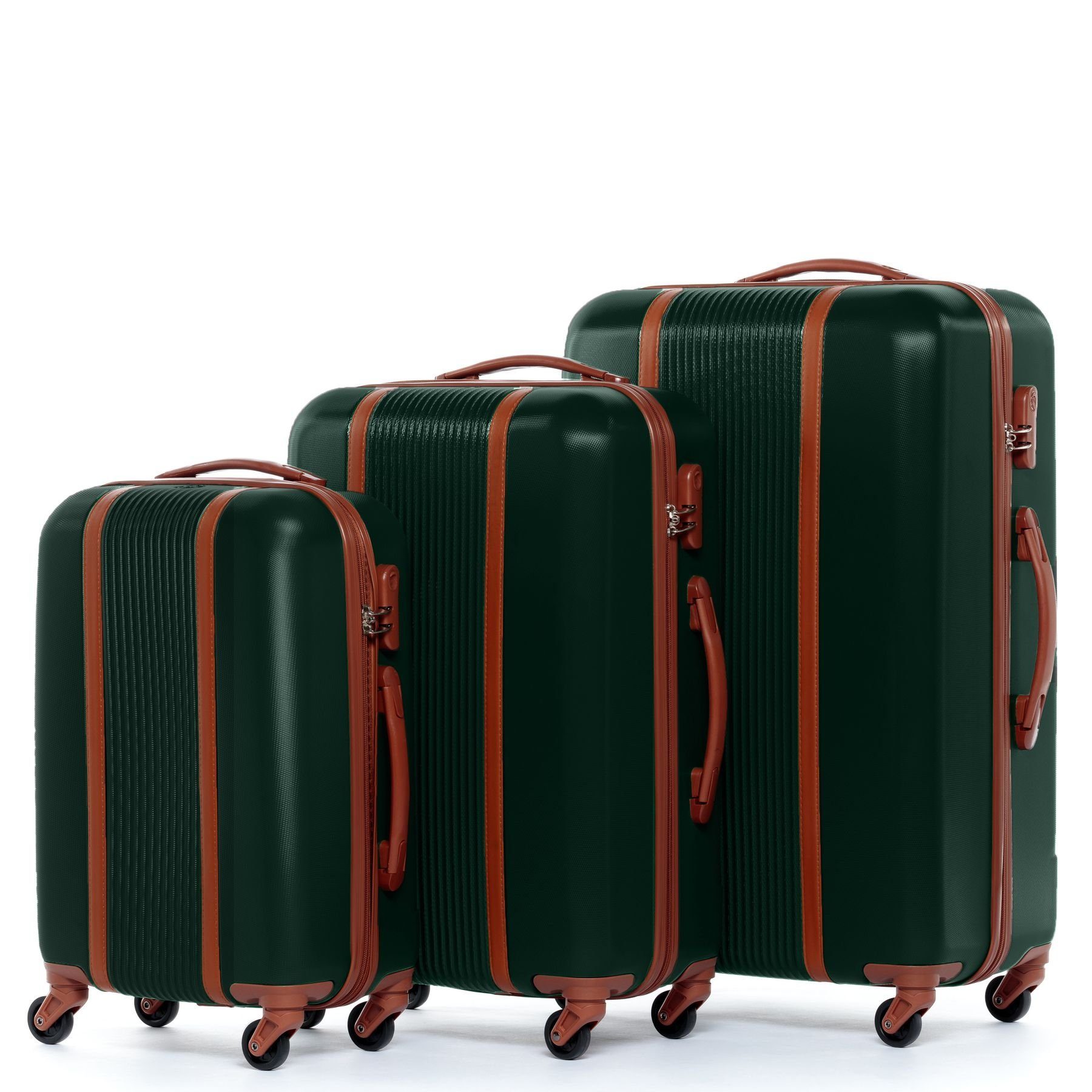 Koffer Milano, Set, 3er Kofferset Rollen, Rollkoffer teilig 4 FERGÉ Premium 3 Reisekoffer Trolley Hartschale