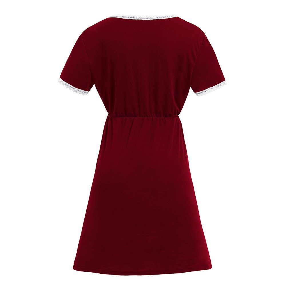 LAPA Stillkleid »Damen Stillkleid mit V-Ausschnitt und Spitzen Spleißen«  online kaufen | OTTO