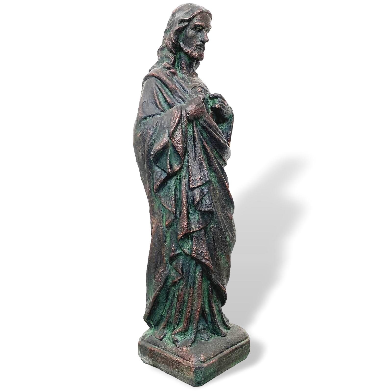 Aubaho Dekofigur Skulptur Jesus Heiligenfigur 82cm Figur Statue Kunststein Antik-Stil
