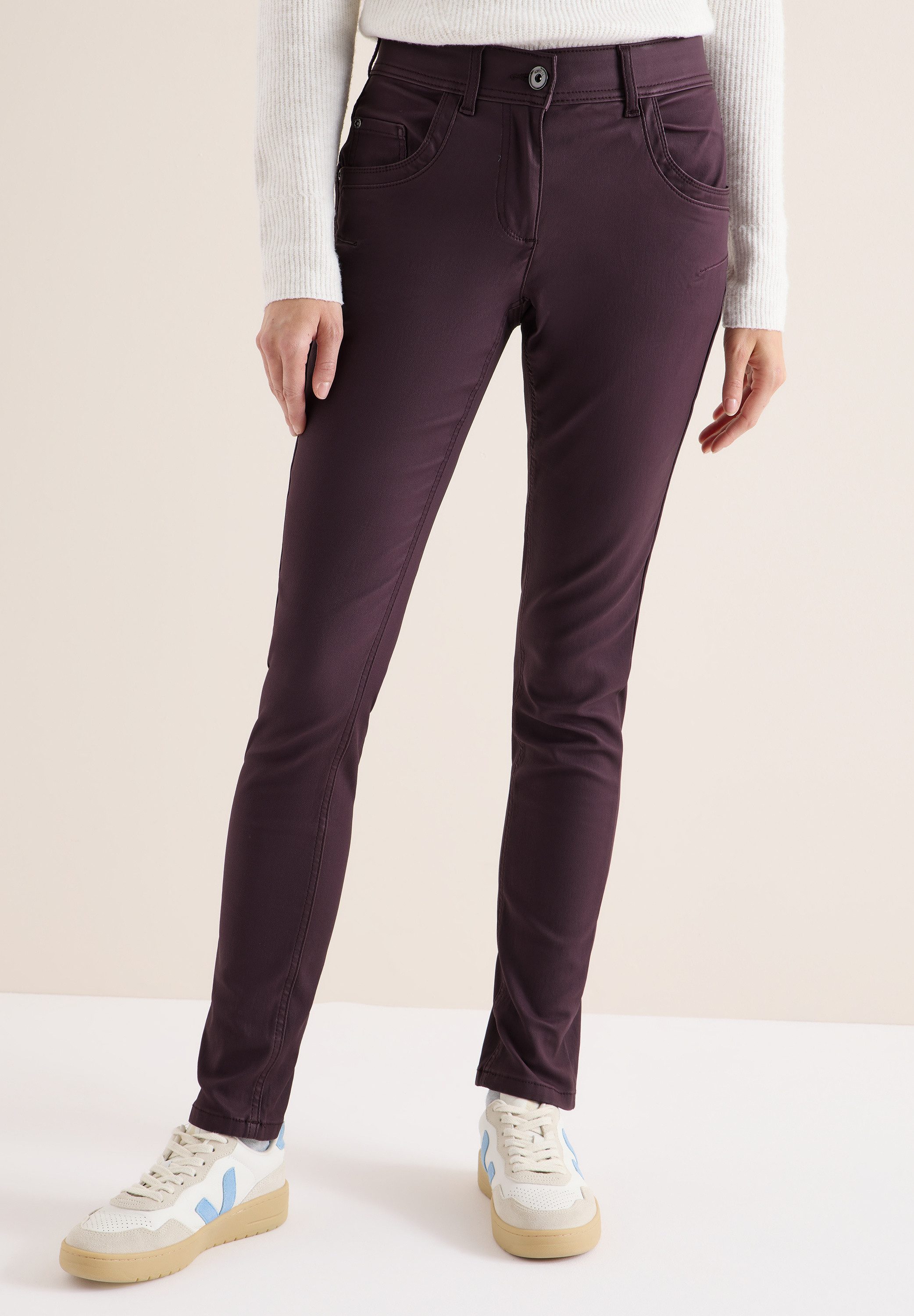 STREET ONE 5-Pocket-Hose mit leichtem Glanz günstig online kaufen