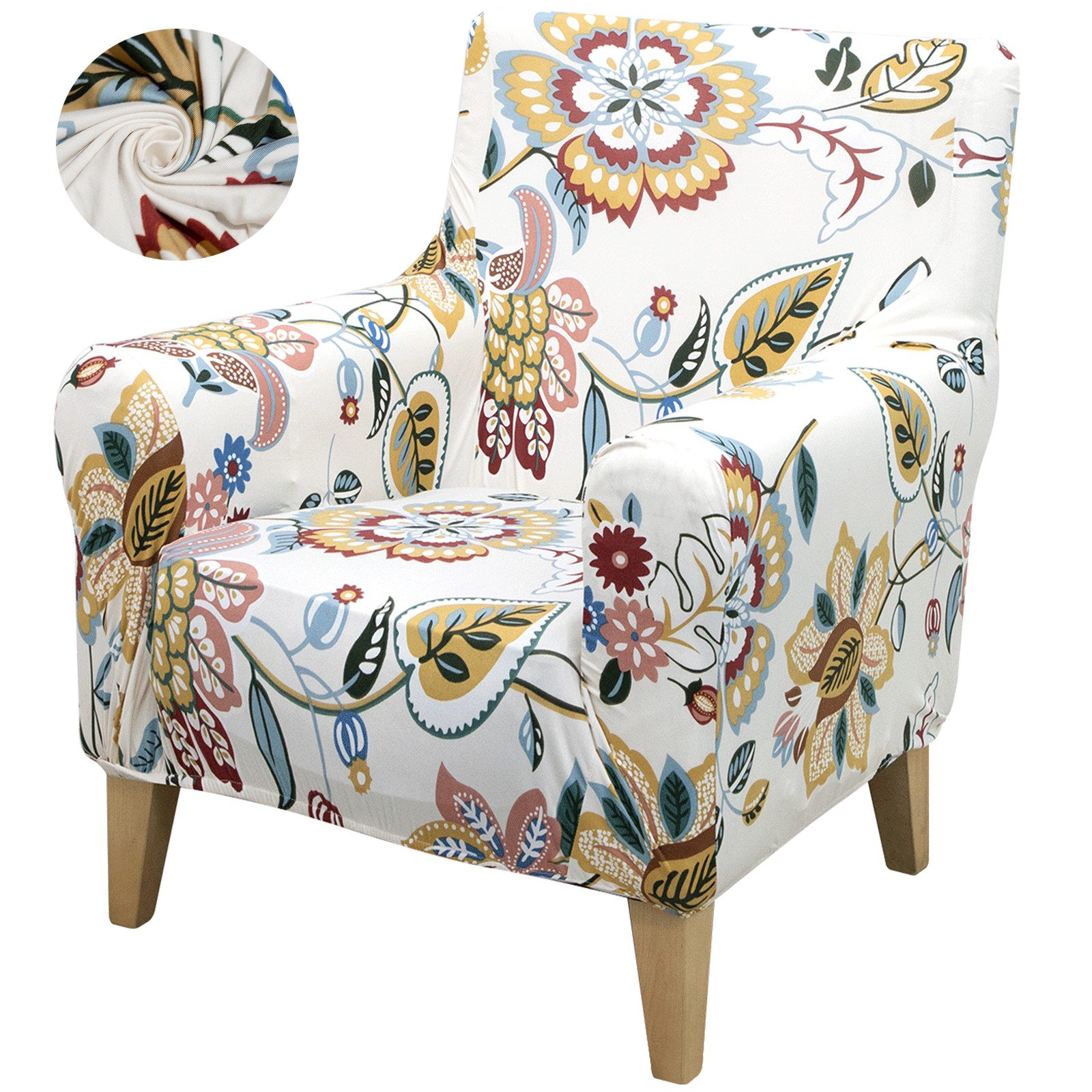 BTTO Sesselhusse Sofabezug Geblümt,Couchbezug 1 Sitzer,Sessel-Schutzhülle, günstig online kaufen