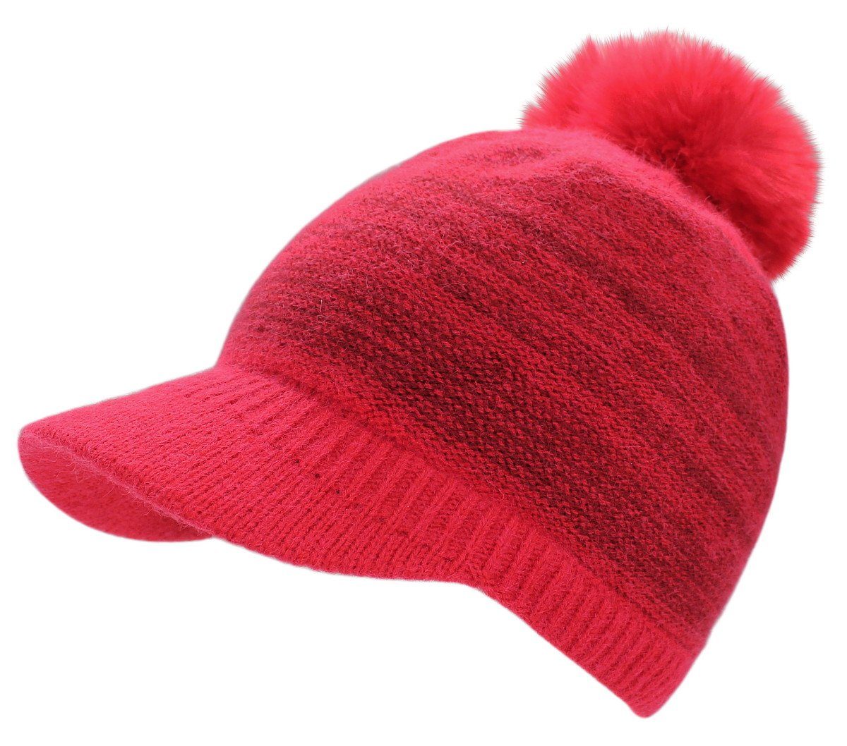 dy_mode Strickmütze Damen Schirmmütze Gefüttert zweifarbige Strickmütze mit günstig online kaufen