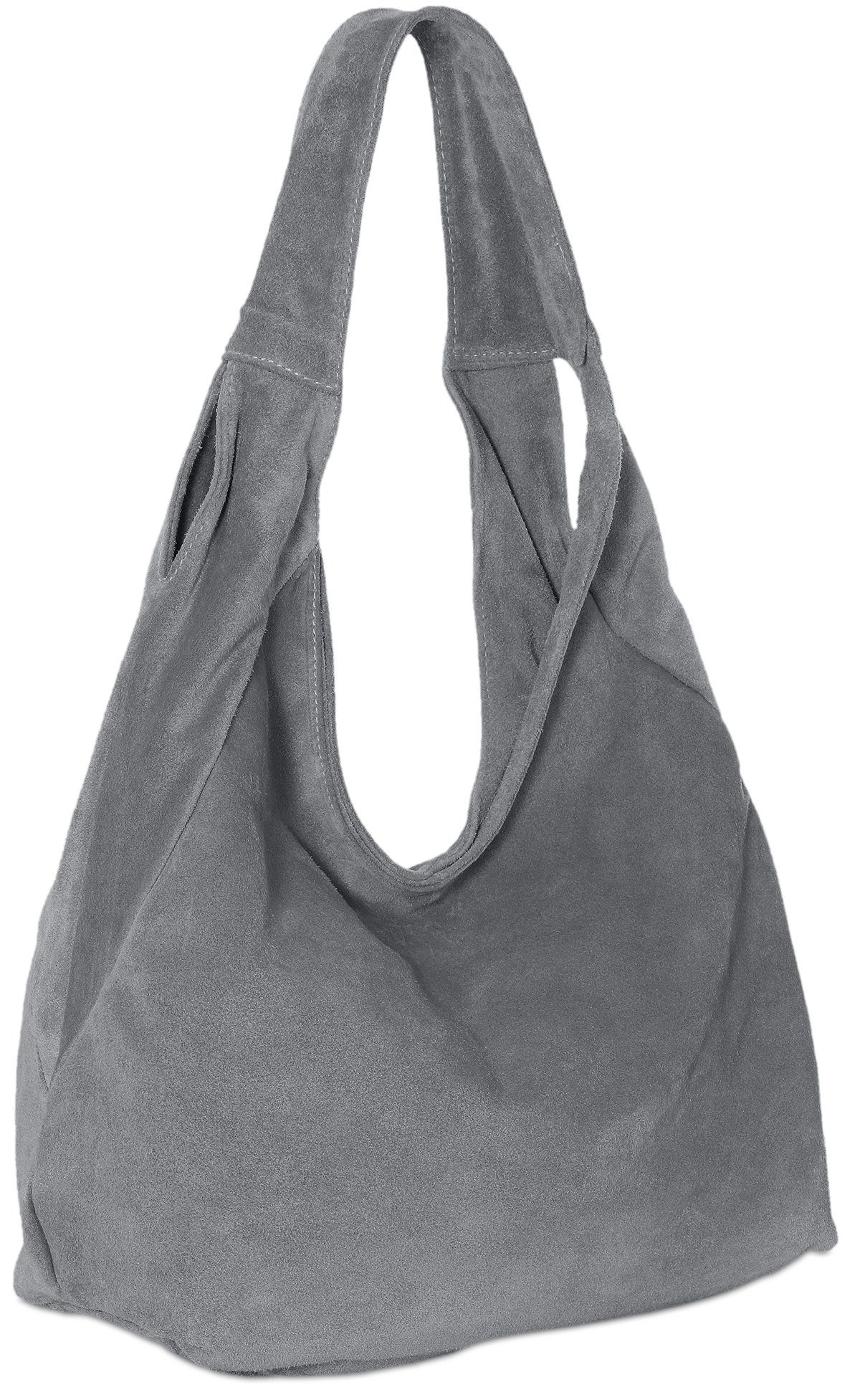 Caspar Schultertasche Große Damen Ledertasche Hobo günstig online kaufen