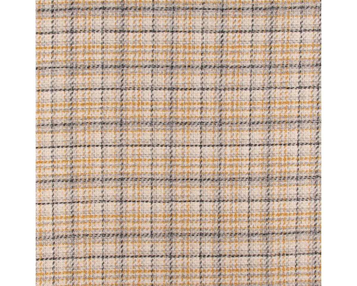 Thumbnail - SCHÖNER LEBEN. Stoff Polsterstoff Dekostoff Flachgewebe Victoria Karo beige gelb 1,40m, pflegeleicht