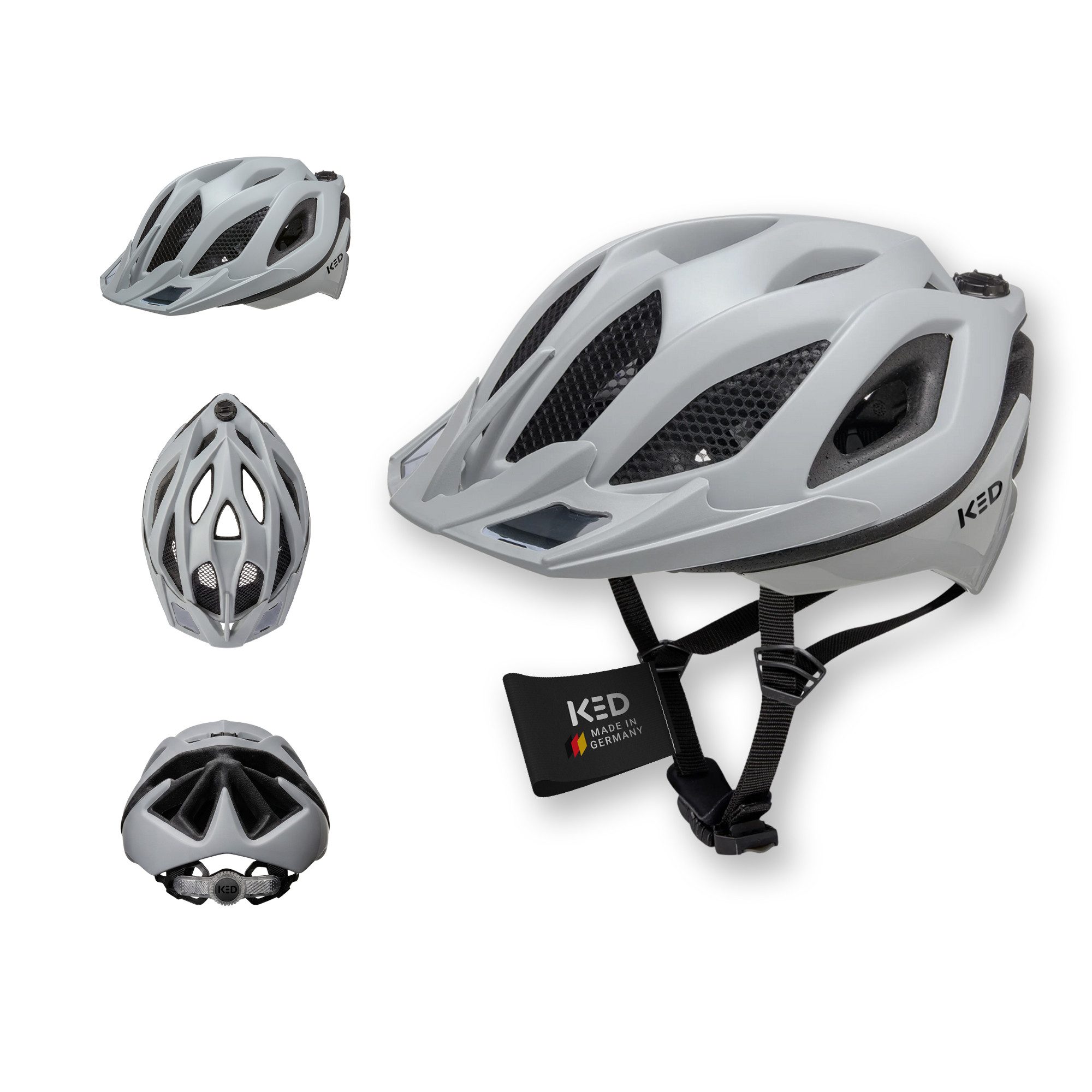 KED Fahrradhelm Spiri II Trend Allround Helm, LED Licht Und Reflektor, Optimierte Belüftung