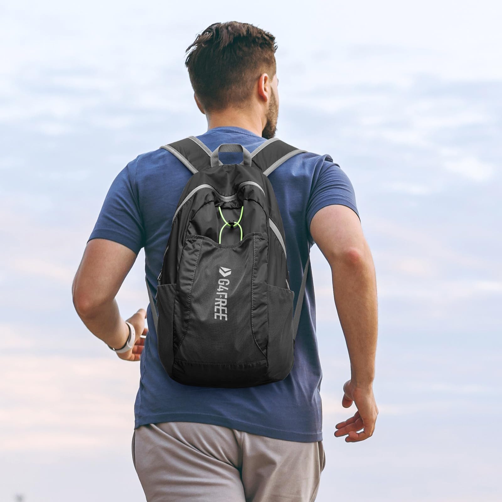 G4Free Wanderrucksack 10 L leichte, faltbare Freizeit-Schultertasche (1-tlg), 24L Faltbarer, wasserdichter Wanderrucksack