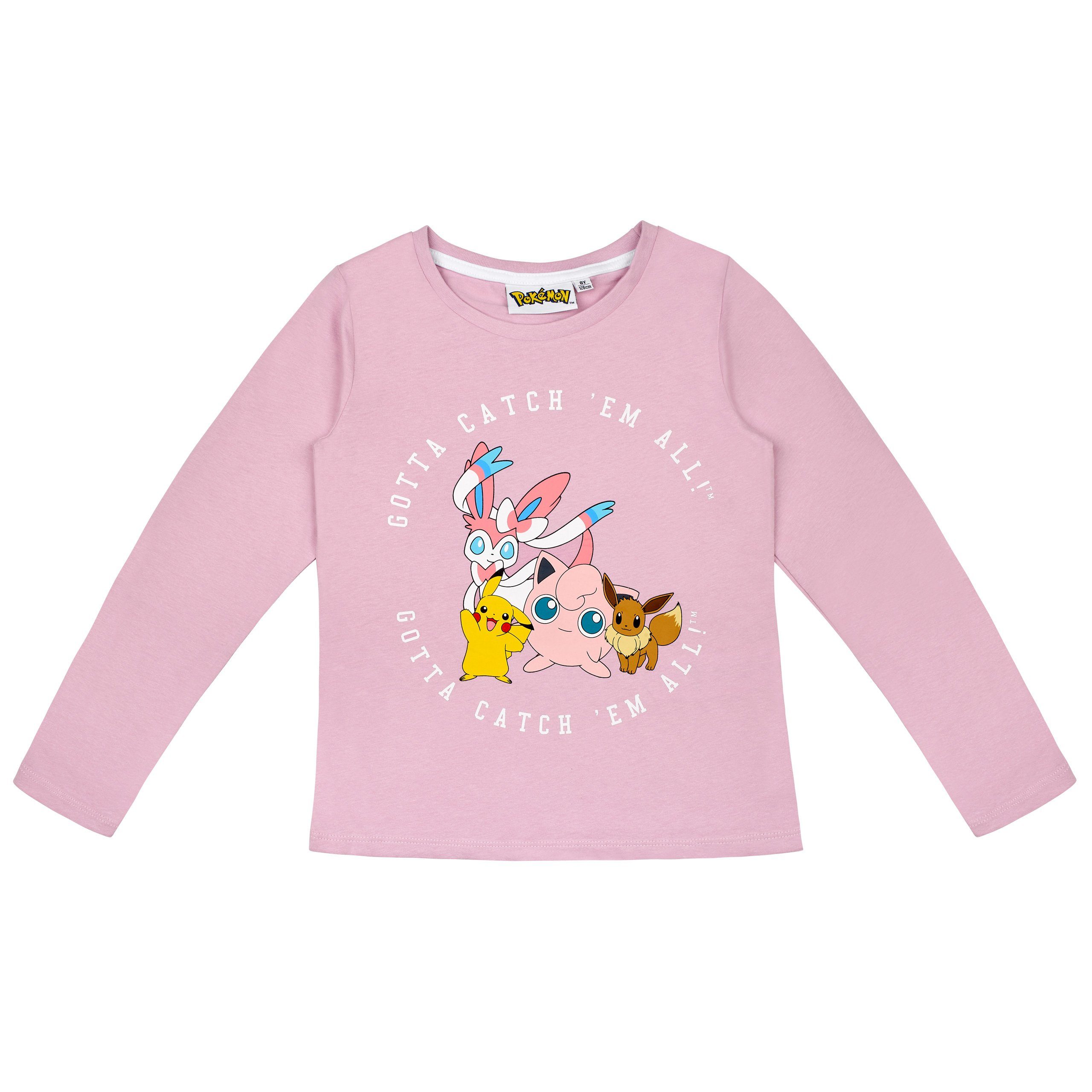 POKÉMON Langarmshirt Pokemon Langarmshirt Пуловеры Mädchen Pikachu Pummeluff