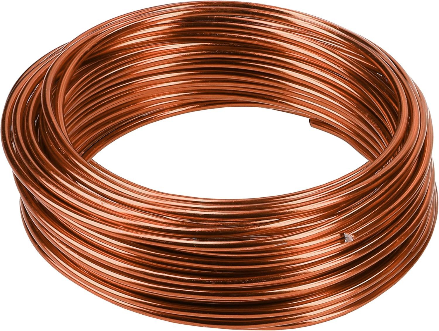 mumbi Basteldraht Basteldraht Aluminium Braun 10m, 3mm stark – Schmuck- & Dekodraht DIY