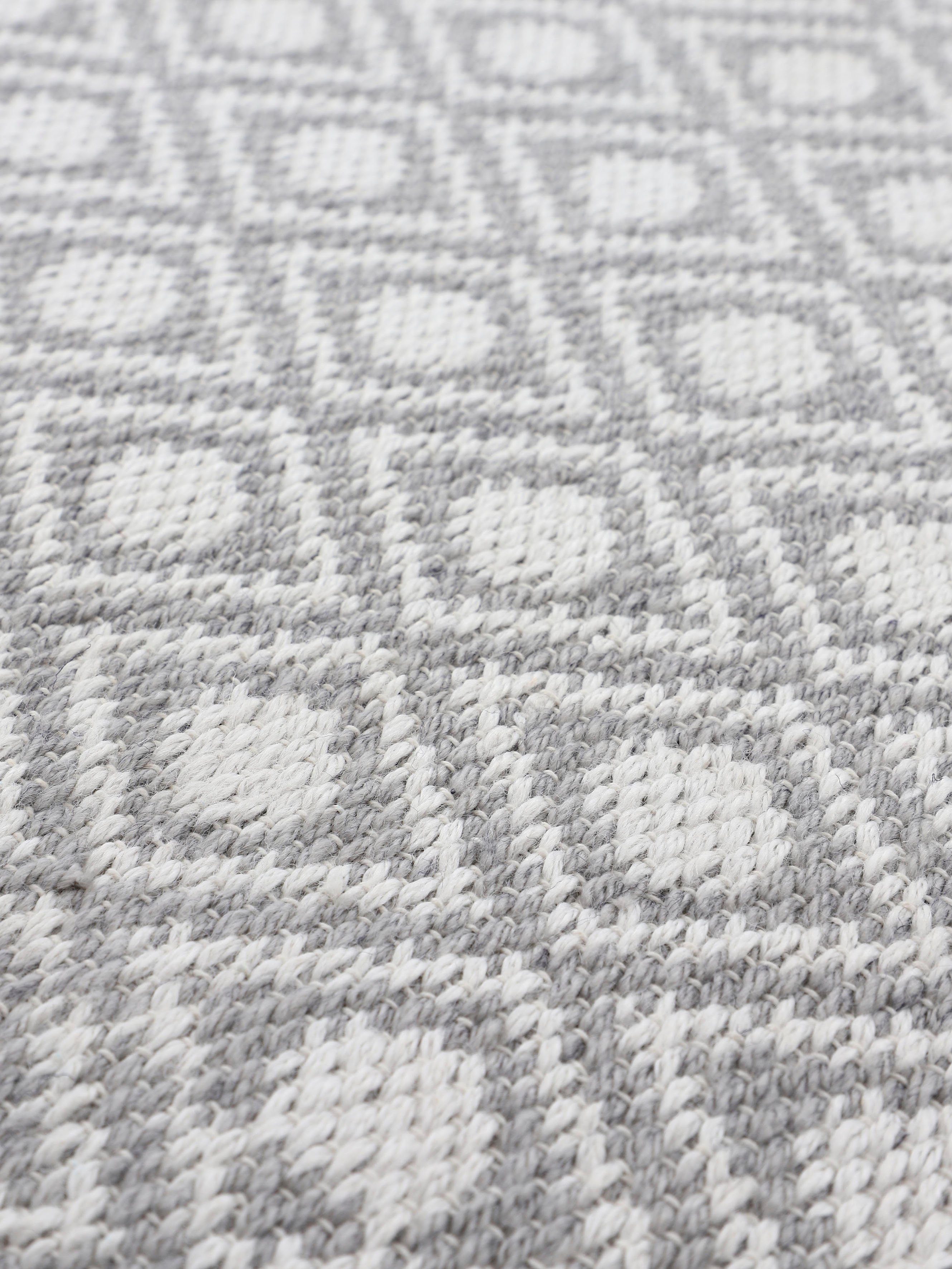 Teppich Frida 201, carpetfine, mm, Optik Flachgewebe, rechteckig, (PET), Höhe: recyceltem 7 Material Sisal 100% Wendeteppich
