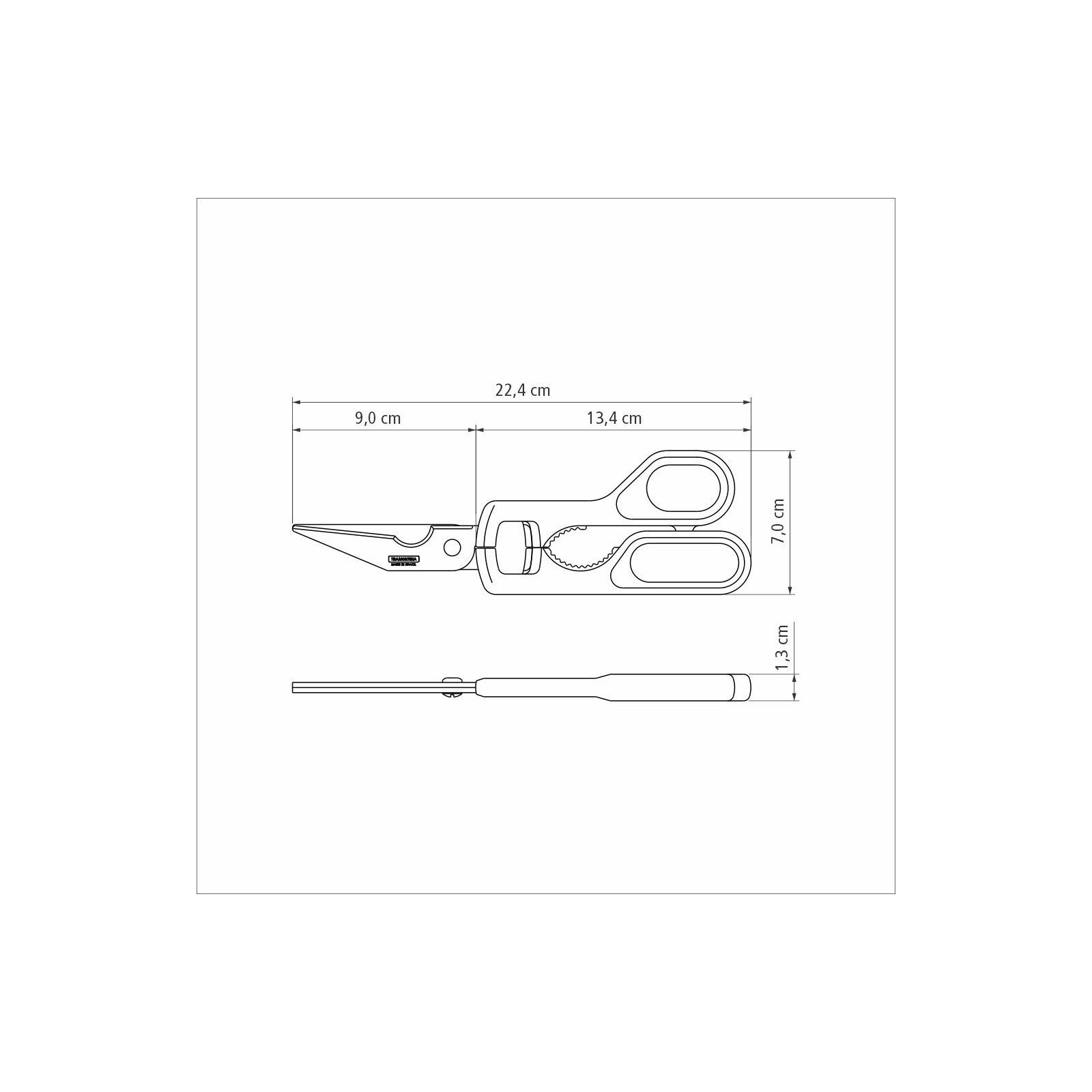 Tramontina Geflügelschere Spezialschere - rostfreier Edelstahl, 22 cm, Ergonomischer Griff, optimale Kraftübertragung, spülmaschinenfest
