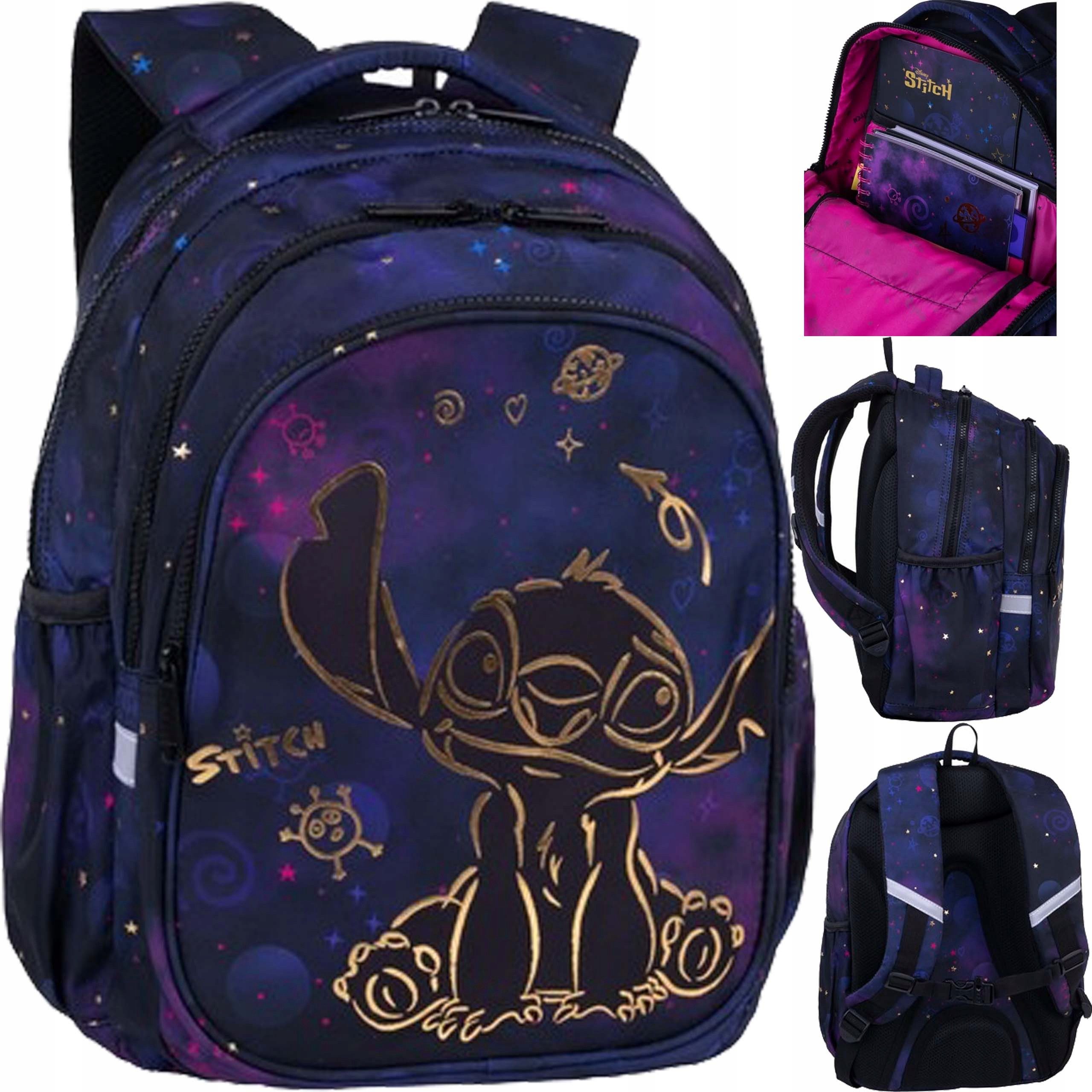 GOLDKIDS Schulranzen - Rucksack Schulrucksack Teenager (Kinderrucksack für Jungen, 1-tlg., und Mädchen Ranzen Tornister Schulltasche), - Stitch Motiv