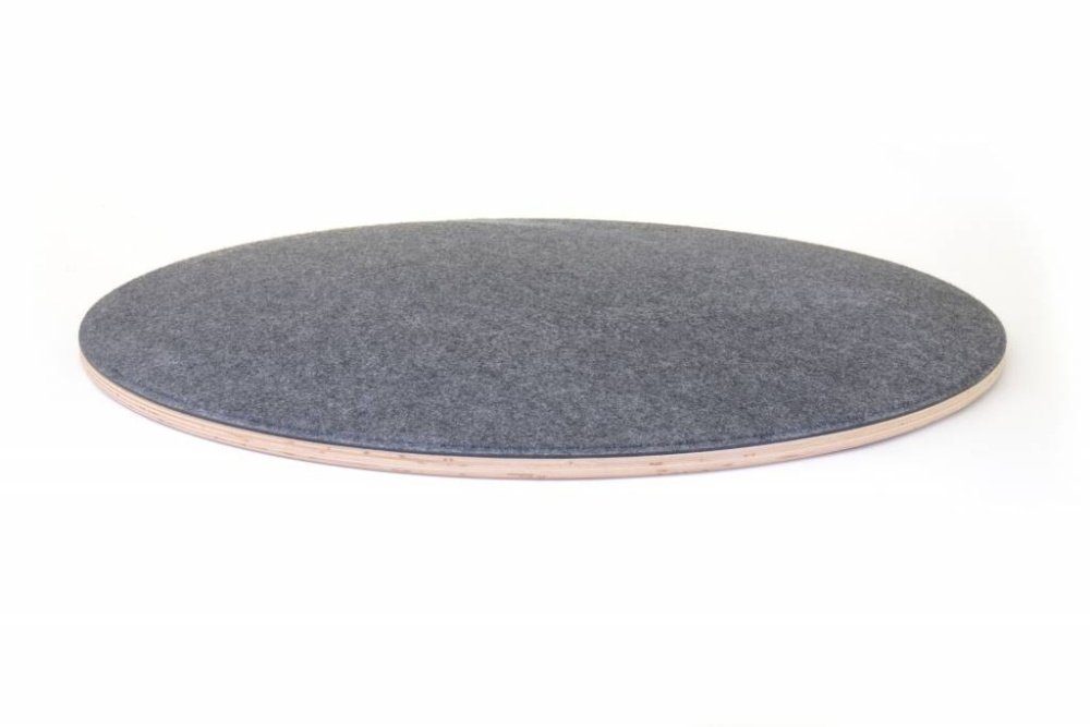 Balanceboard - 360 lackiert transparent, Wobbel Board Wobbel grau