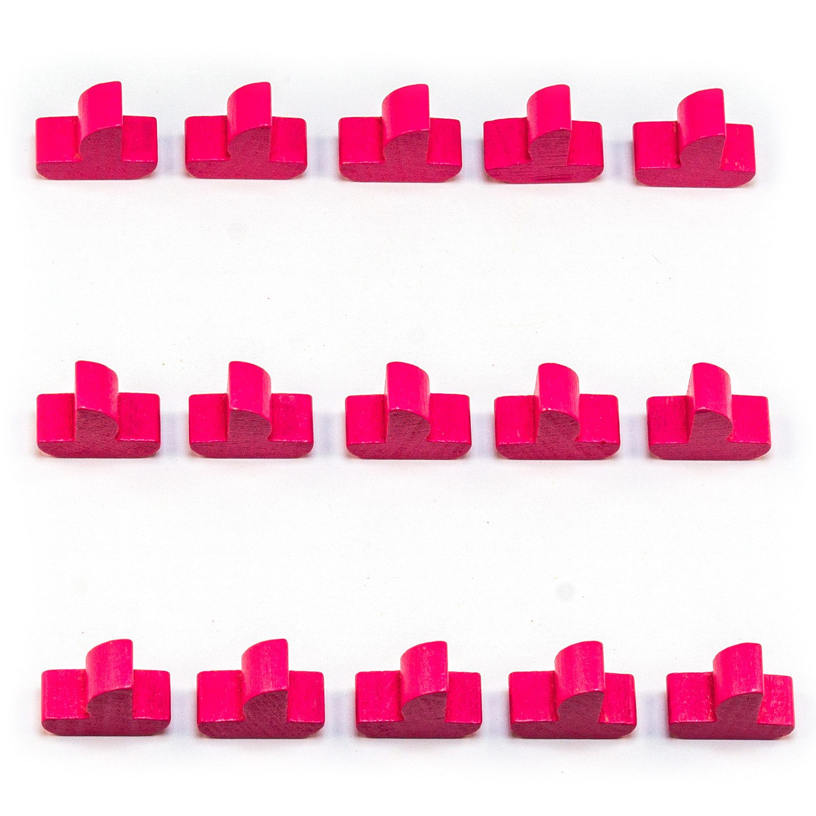 Waldfelsen Spiel – Holz-Figuren Spielfiguren Ersatz passend für Die Siedler von Catan, Spielmaterial, Verschiedene Farben