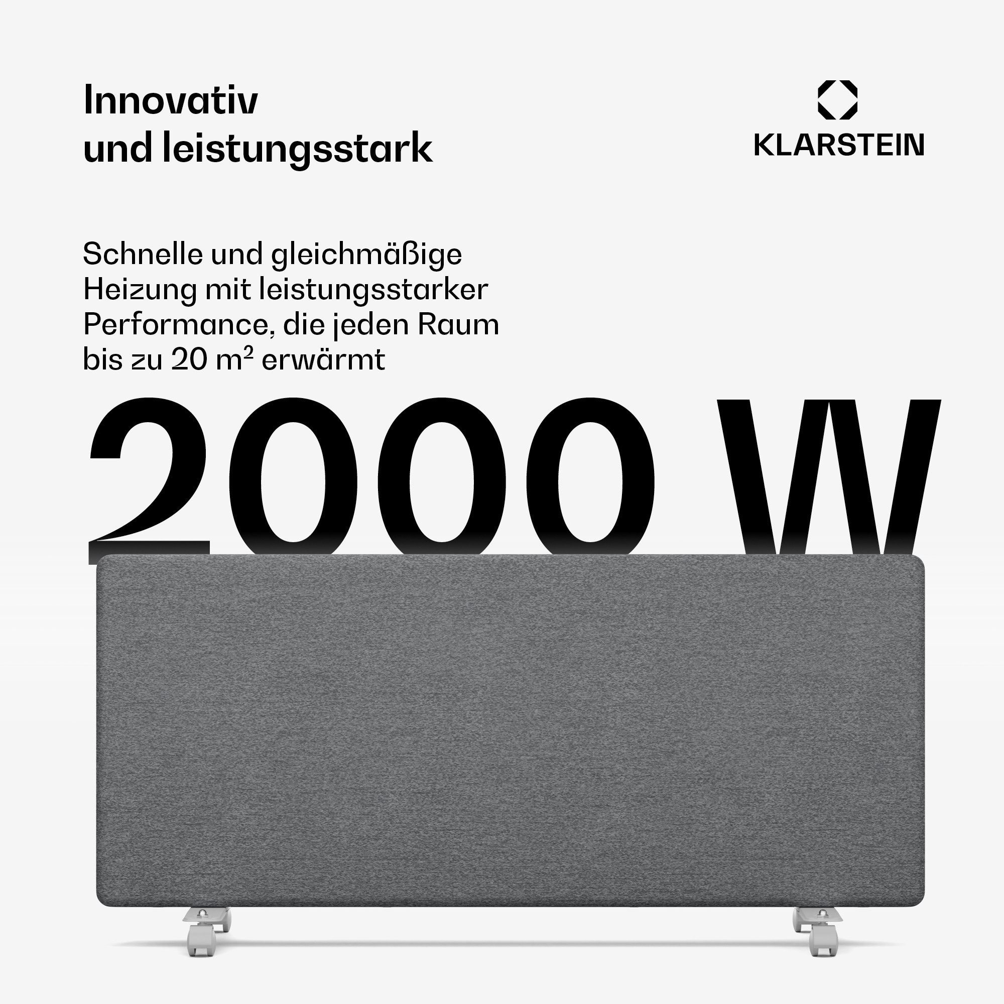 blumfeldt Heizstrahler ThermaTouch Fabric, Heizung Elektrische Heizstrahler Indoor Thermostat Touch