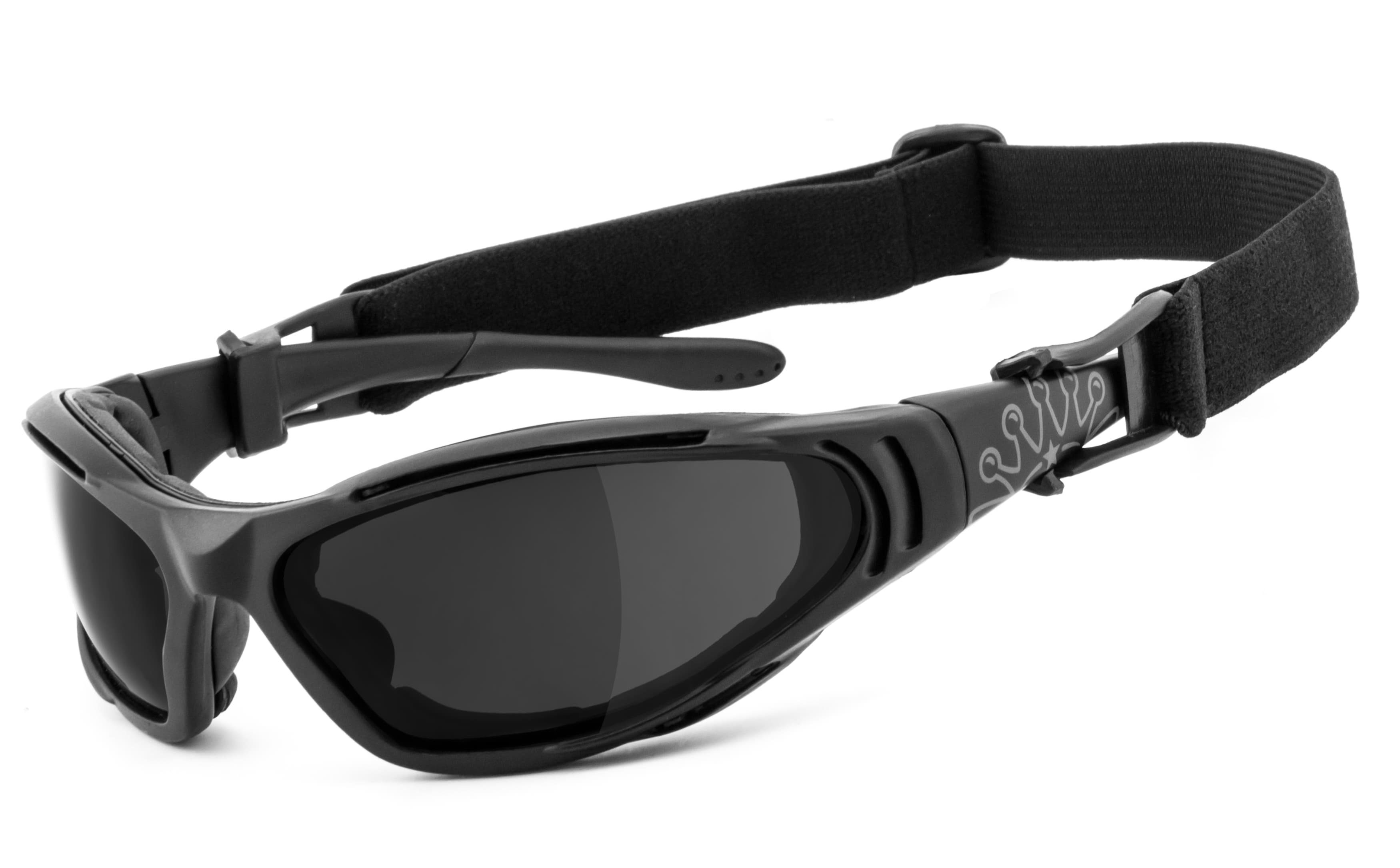 KingKerosin Motorradbrille KK190, gepolstert mit abnehmbarem Band