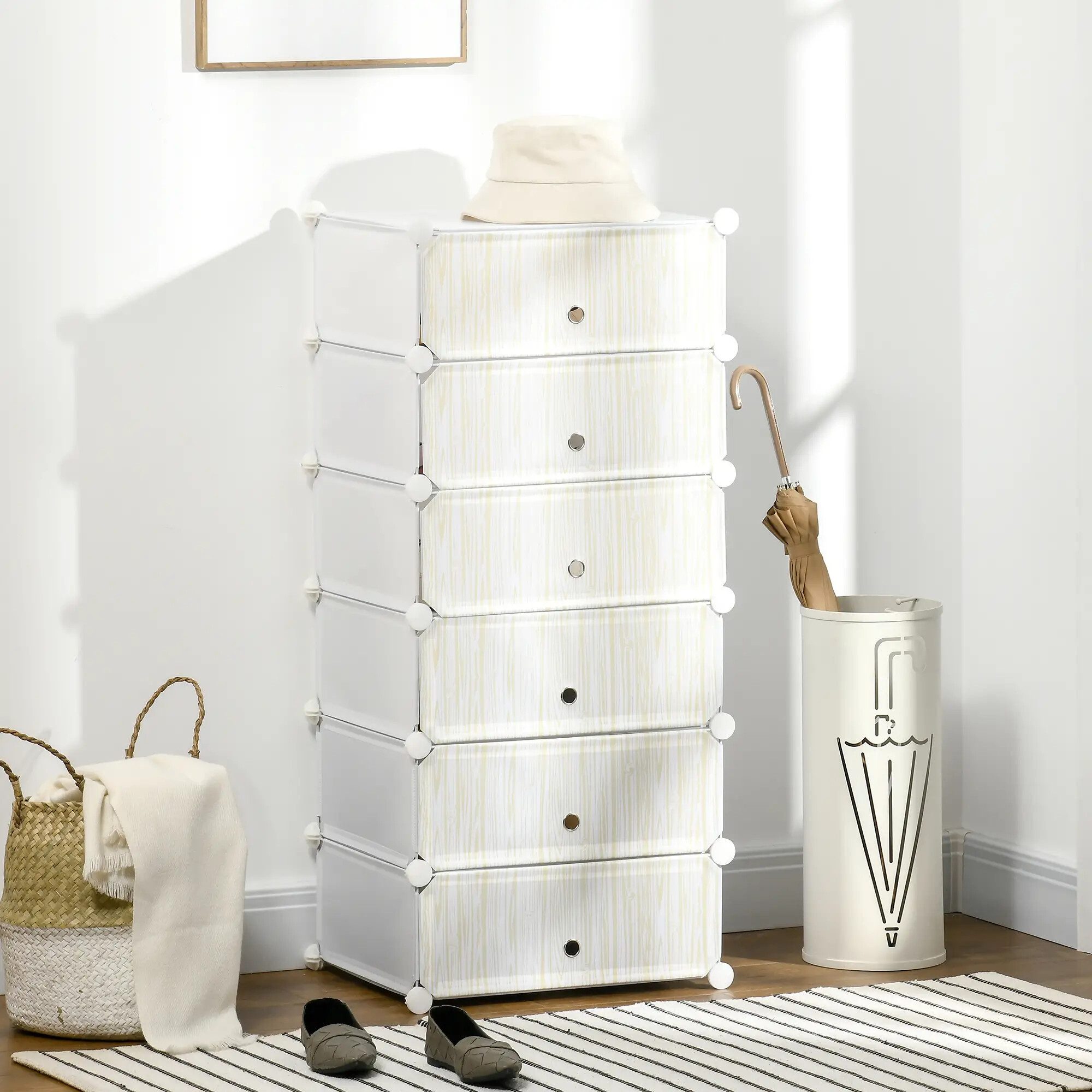 BlingBin Schuhregal Modulares Schuhregal 6 Fächer günstig online kaufen