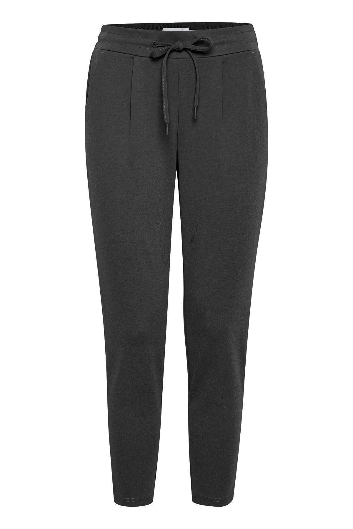 Ichi Stoffhose IHKATE PA - mit Klassische (10021) Melange 20104757 Dark Grey Stoffhose Tunnelzug