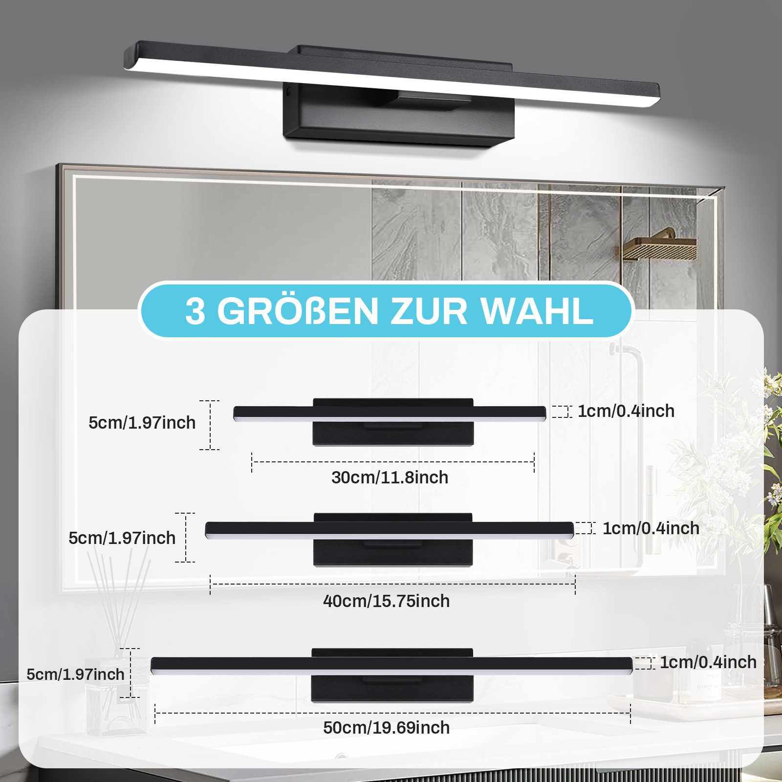 Jibenhome LED Wandleuchte Innen/Außen Aluminium-Wandleuchte 3 Farben Dimmba günstig online kaufen